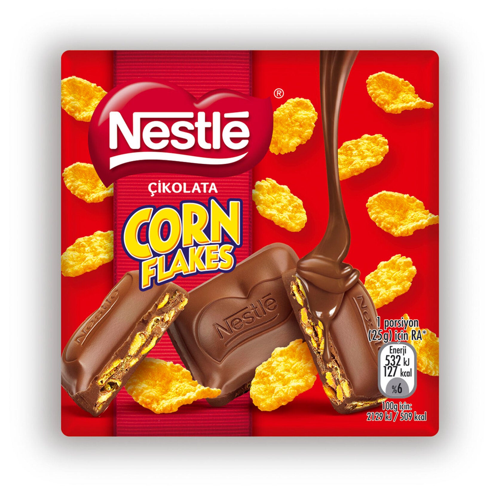 Nestle Classic Corn Flakes Kare brings together the smooth richness of milk chocolate with the satisfying crunch of golden corn flakes.