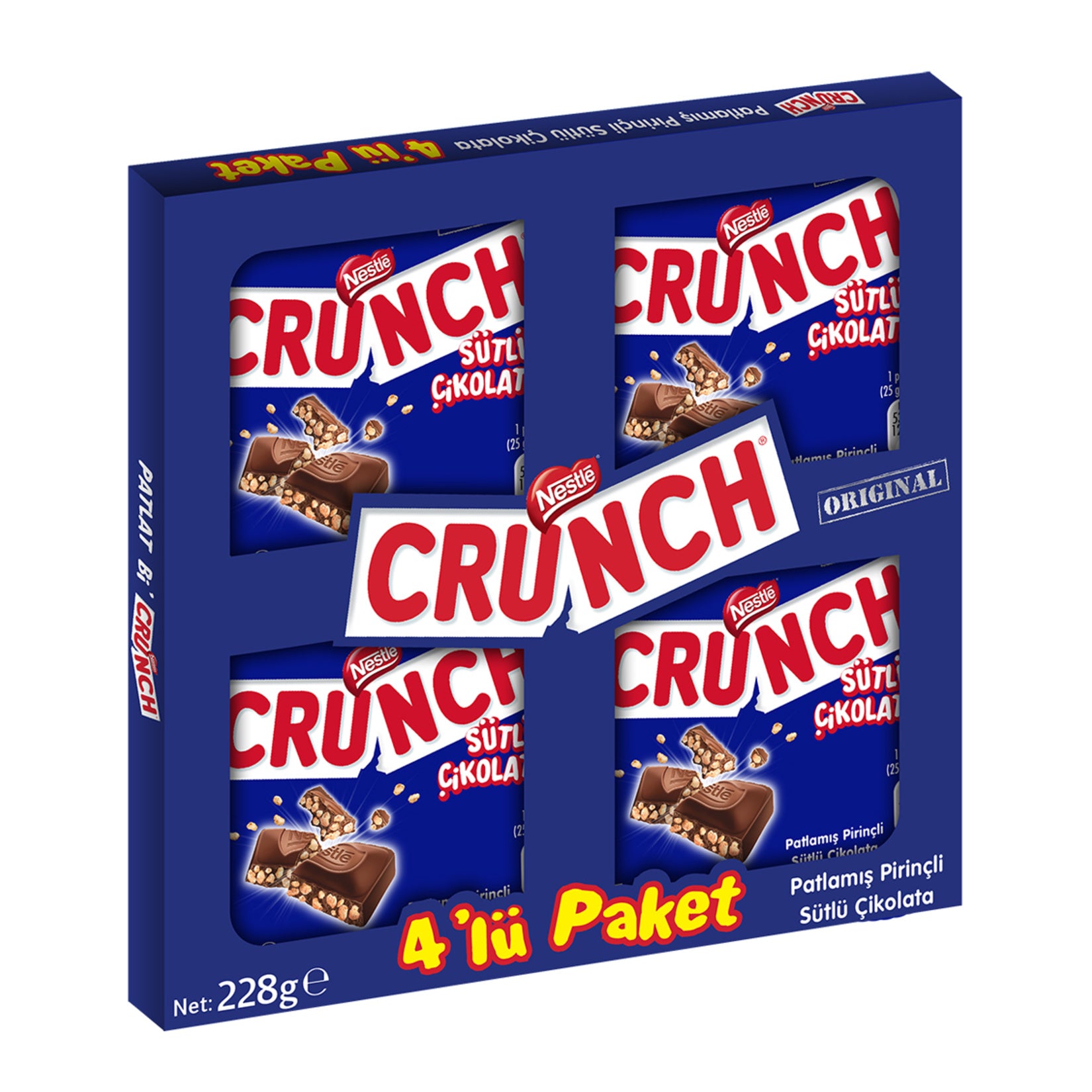 Enjoy the classic combination of smooth milk chocolate and crispy puffed rice with the Nestle Crunch Milk Chocolate Bar.