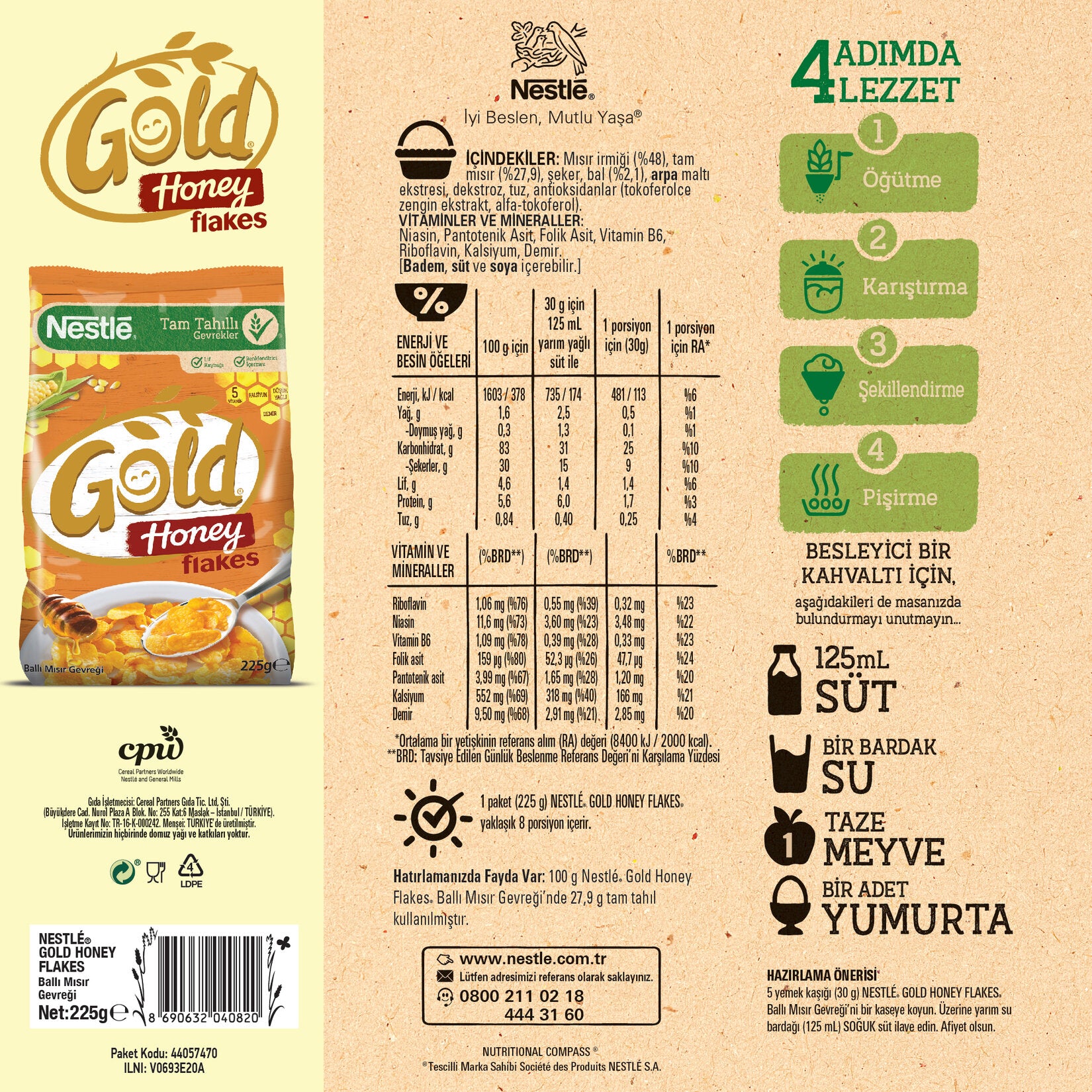 Start your morning with the golden crunch of Nestle Gold Honey Flakes Honey Corn Cereal.