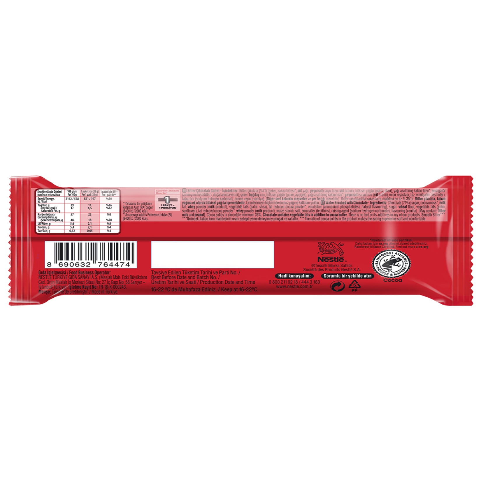 Nestle Kit Kat Chunky Dark Chocolate Bar brings a bold twist to the classic crispy wafer treat.