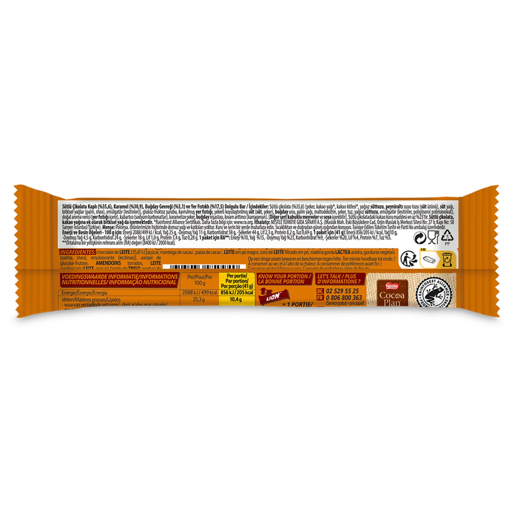 Nestle Lion Peanut Chocolate Wafer Bar brings together crispy wafer, roasted peanuts, caramelized notes, and smooth milk chocolate in one bold bite.