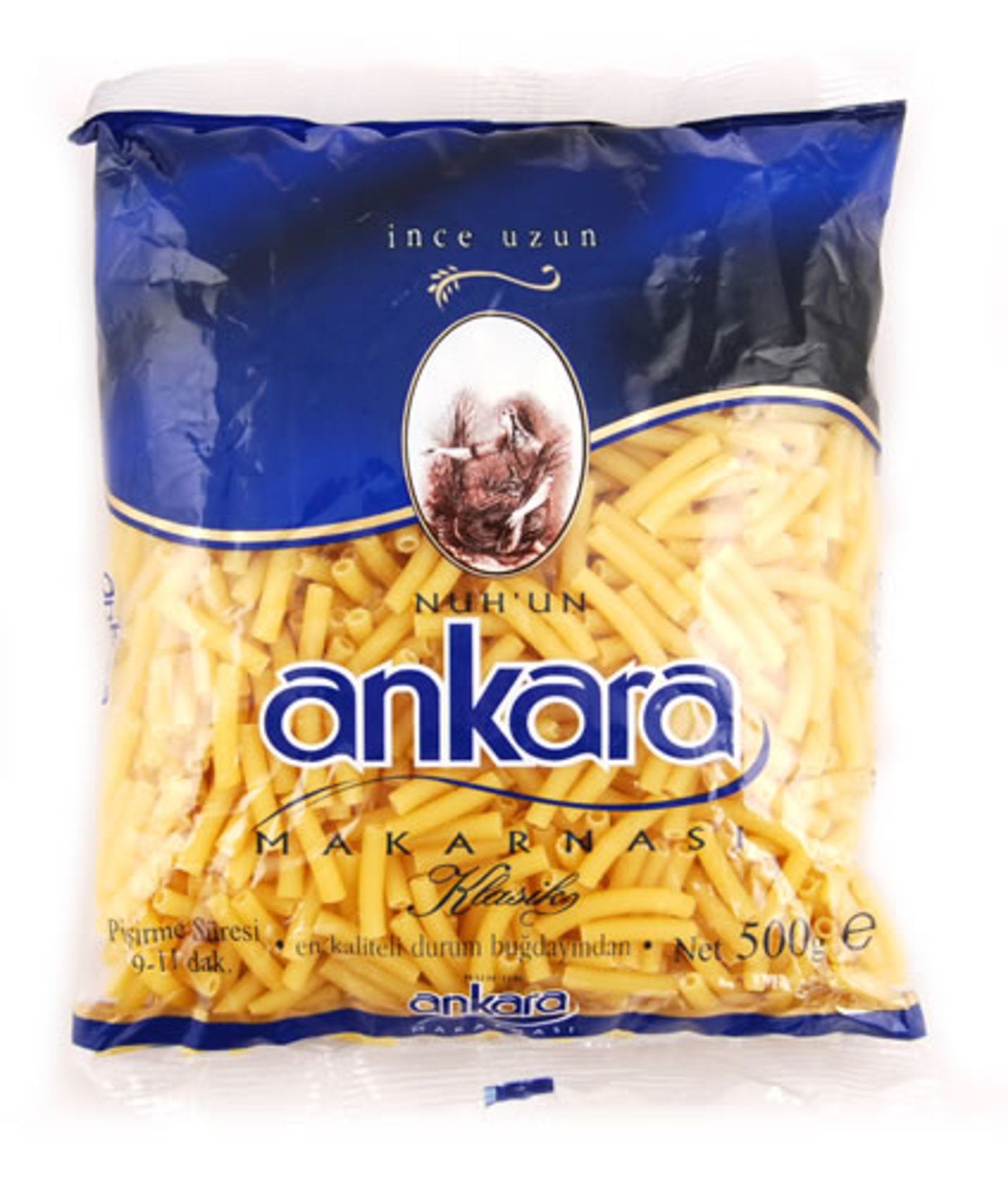Nuhun Ankara Ince Uzun Pasta 17.6 oz (500 g) is a classic Turkish pasta made from high-quality durum wheat semolina.