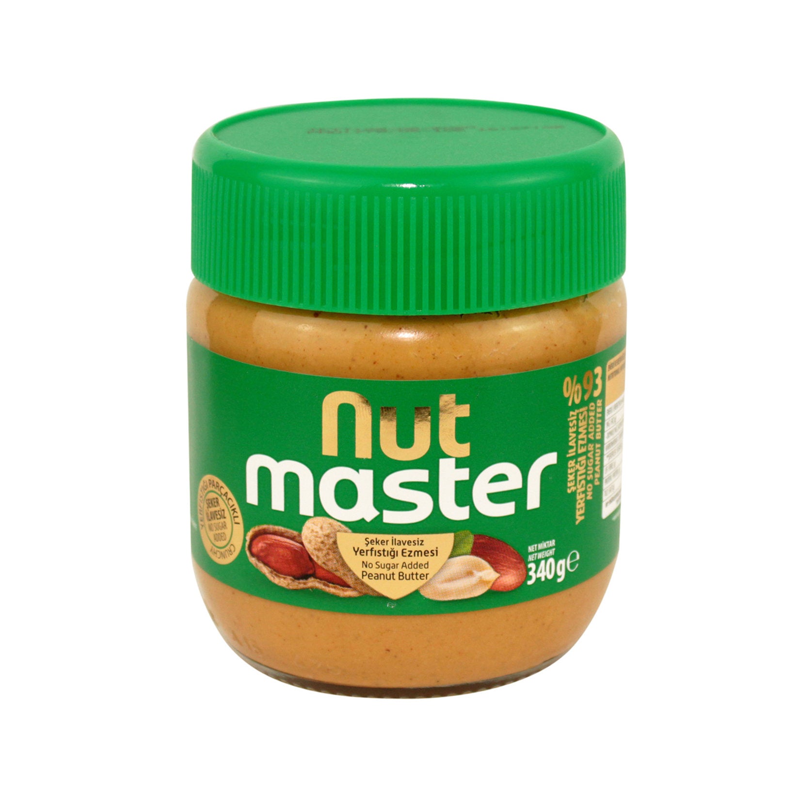 Nut Master No Added Sugar Peanut Butter is a wholesome and protein-rich spread made with 93% roasted peanuts for a naturally bold and satisfying flavor.