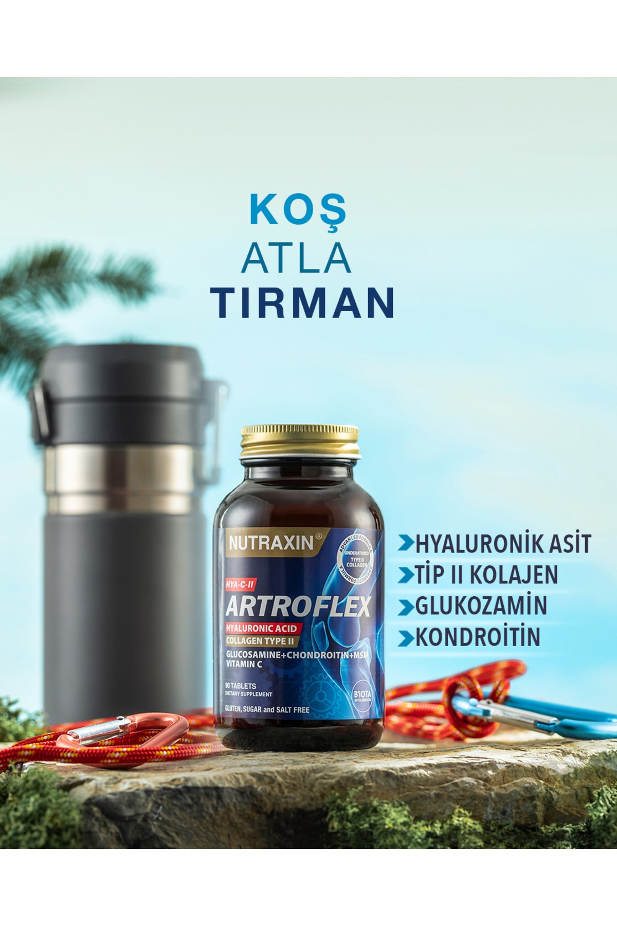 Nutraxin Artroflex HYA-C-II is a comprehensive joint support formula combining six active ingredients in one convenient tablet.