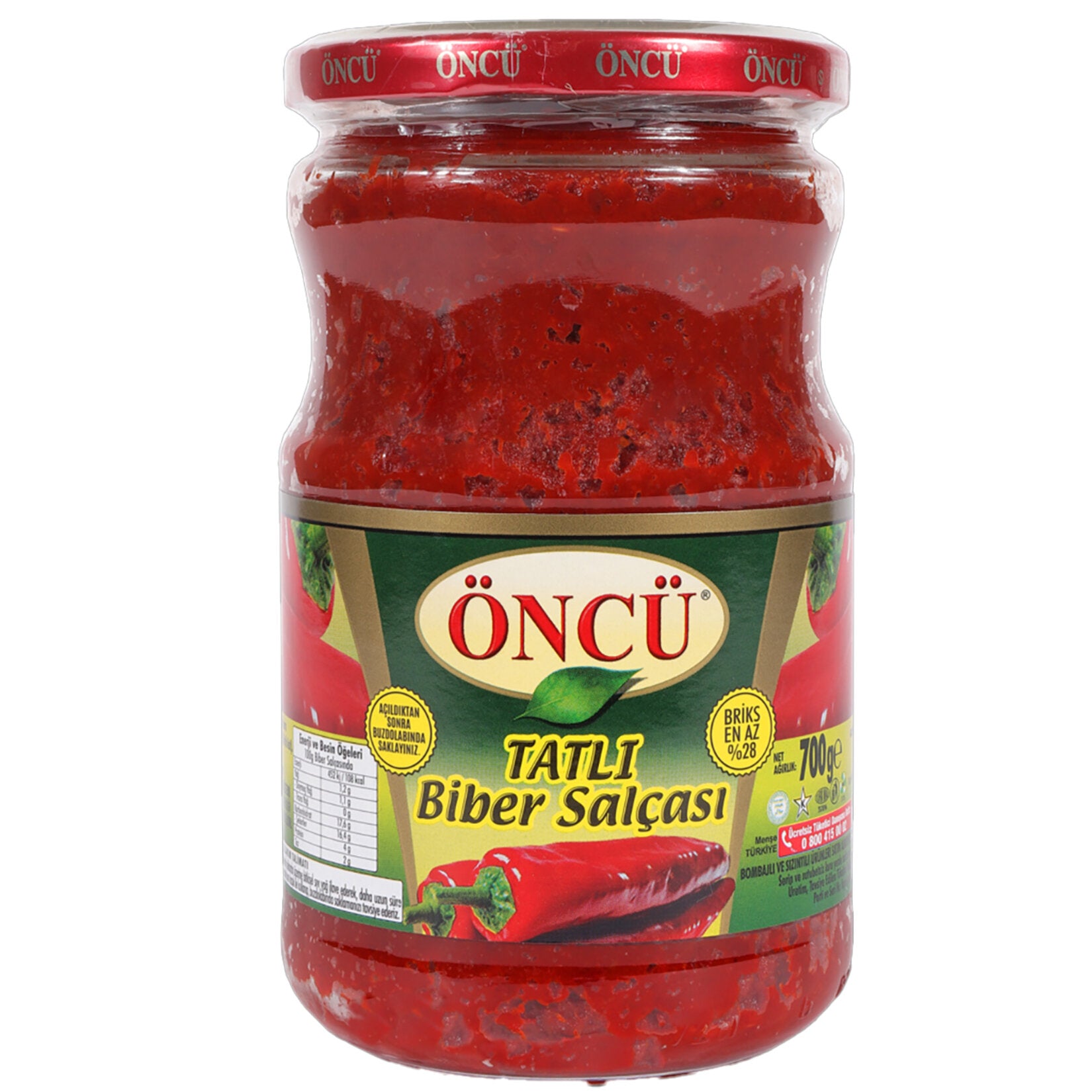 Oncu Sweet Red Pepper Paste is a staple of Turkish kitchens, made from carefully selected sun-ripened red peppers for a rich color and naturally sweet, deep pepper flavor.
