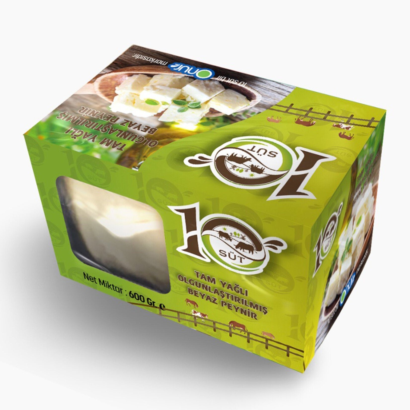 Onsüt Tam Yağlı Olgunlaştırılmış Beyaz Peynir is a classic Turkish-style white cheese made from pasteurized cow’s milk and carefully aged for a rich, balanced flavor.