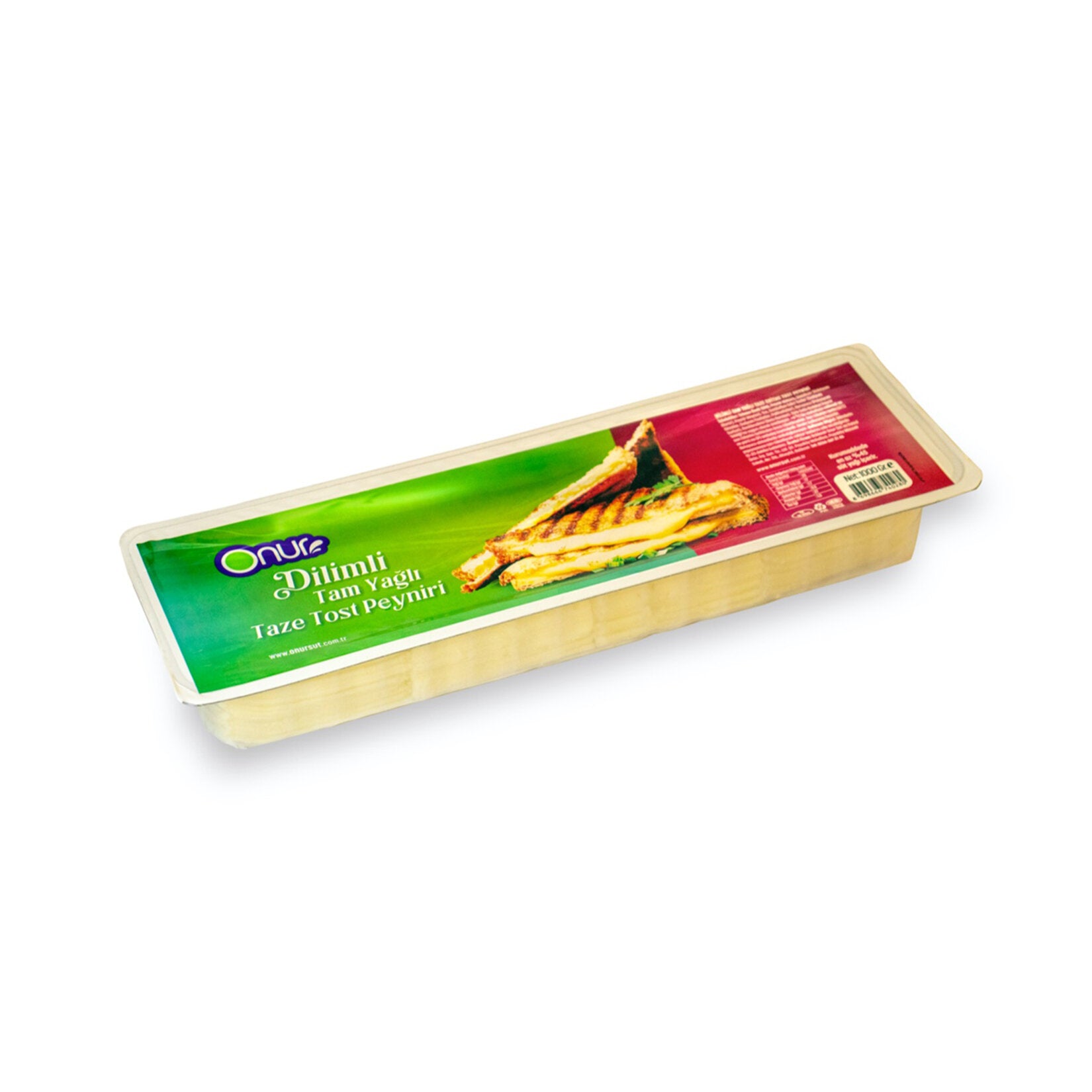Onur Dilimli Tost Peyniri is a classic Turkish sliced fresh kashar cheese, specially prepared for perfectly melted toast, sandwiches, and breakfast plates.