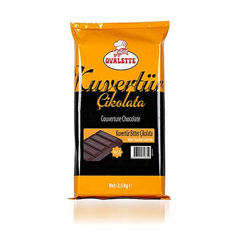 Ovalette Bitter Kuvertur 55% Cocoa is a premium dark couverture chocolate crafted for professional and home baking.