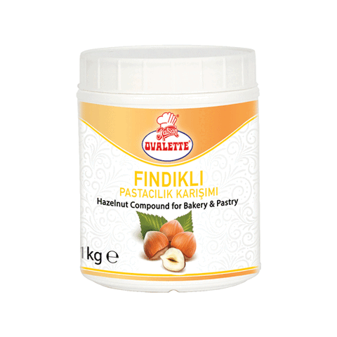 Ovalette Hazelnut Compond for Bakery &amp; Pastry is a professional-style hazelnut sauce pastry mix designed to enhance a wide range of desserts and baked goods.