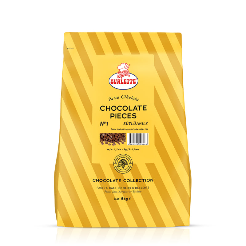 Ovalette Milk Chocolate Pieces are premium bulk milk chocolate chunks crafted for professional kitchens, bakeries, and serious home bakers.
