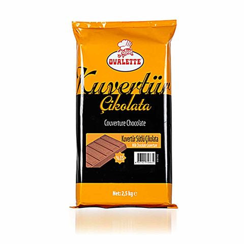 OVALETTE Sutlu Kuvertur is a premium milk couverture chocolate crafted for professional pastry chefs and home bakers who want smooth texture, rich cocoa flavor, and reliable melting performance.