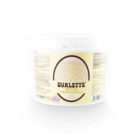 OVALETTE White Vermicelli is a premium decorative topping designed for professional bakeries and large-scale pastry production.