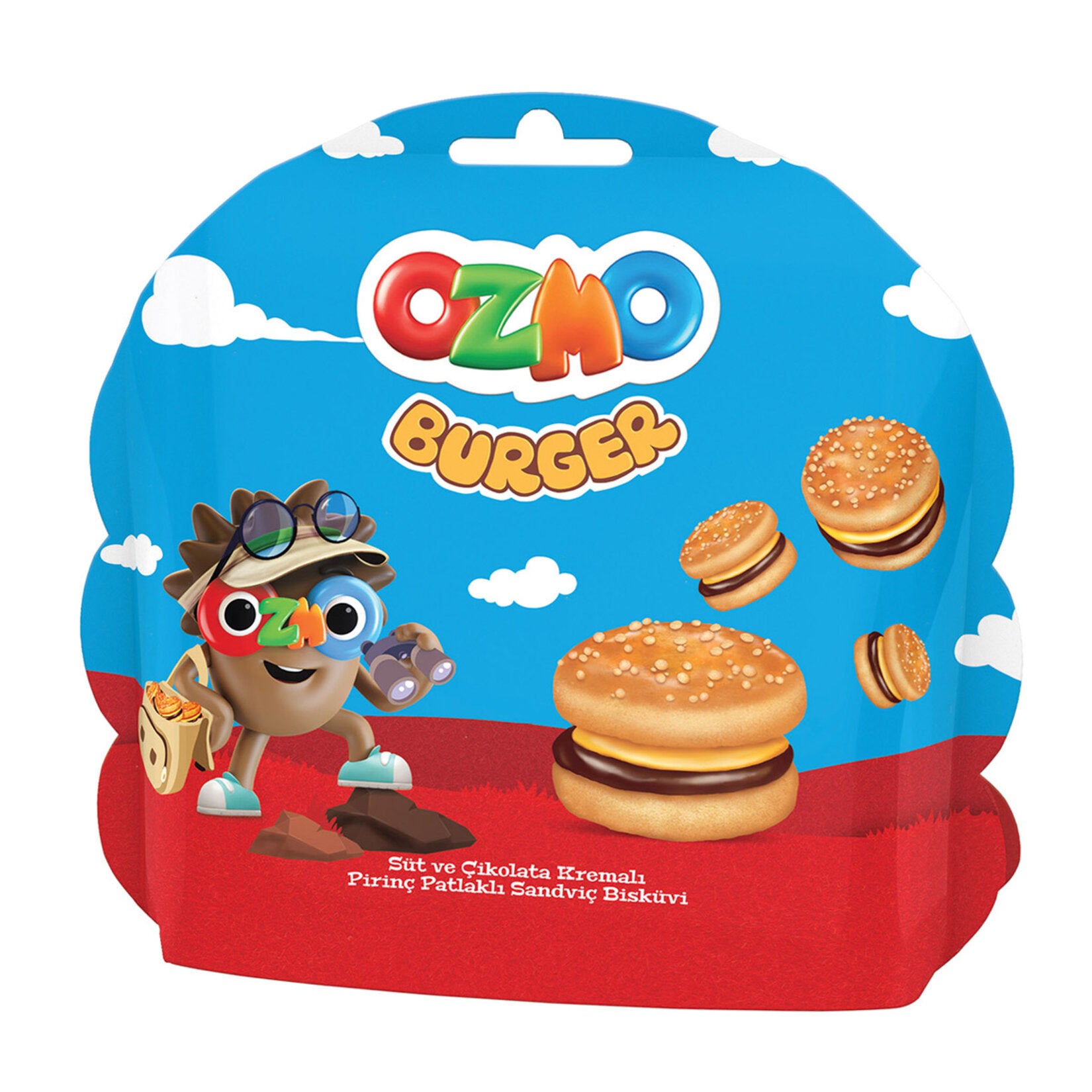 Ozmo Burger Chocolate Cream Biscuit is a fun and delicious treat from Türkiye that combines crunchy 
