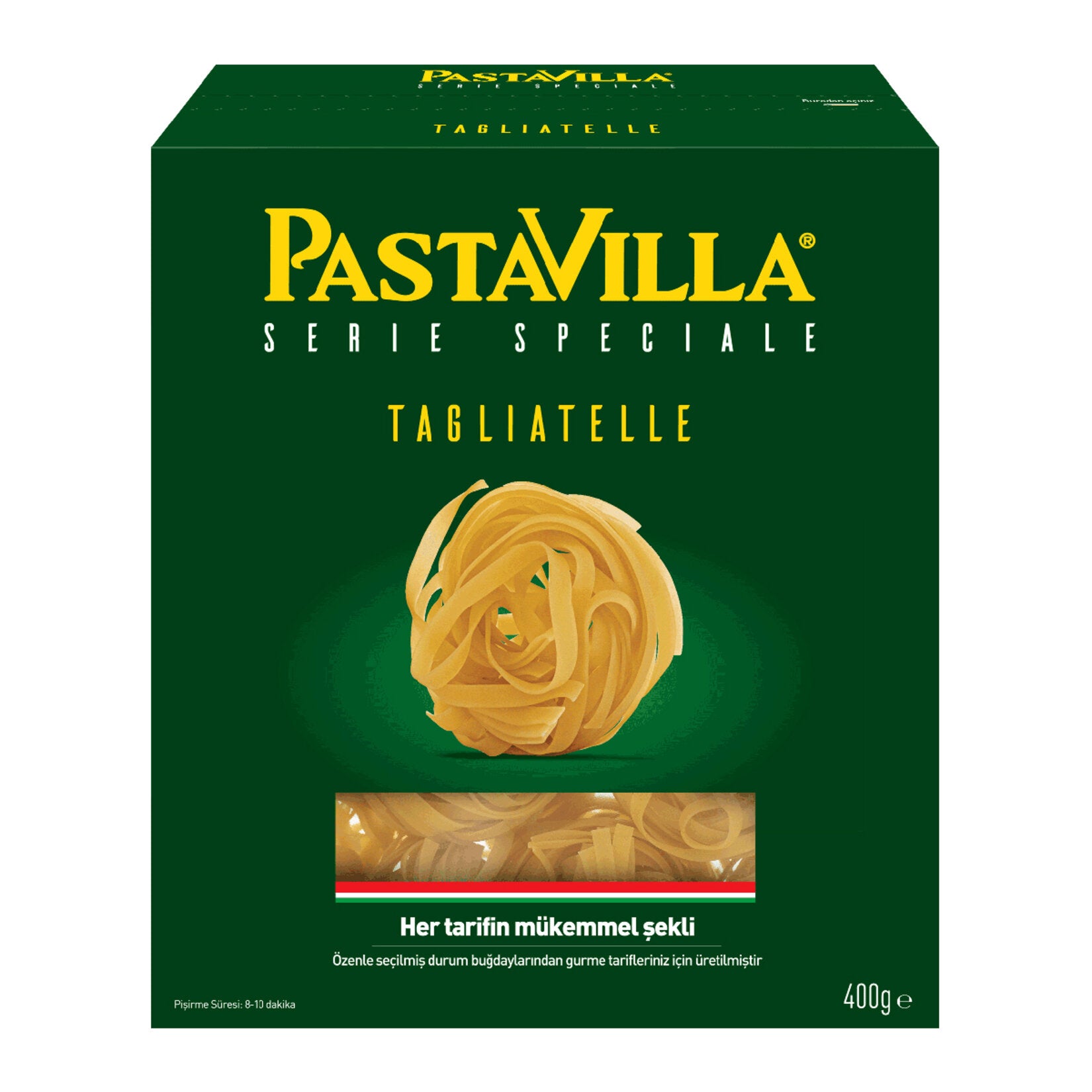 Pastavilla Tagliatelle brings the taste of traditional Italian-style pasta with a Turkish twist to your kitchen.