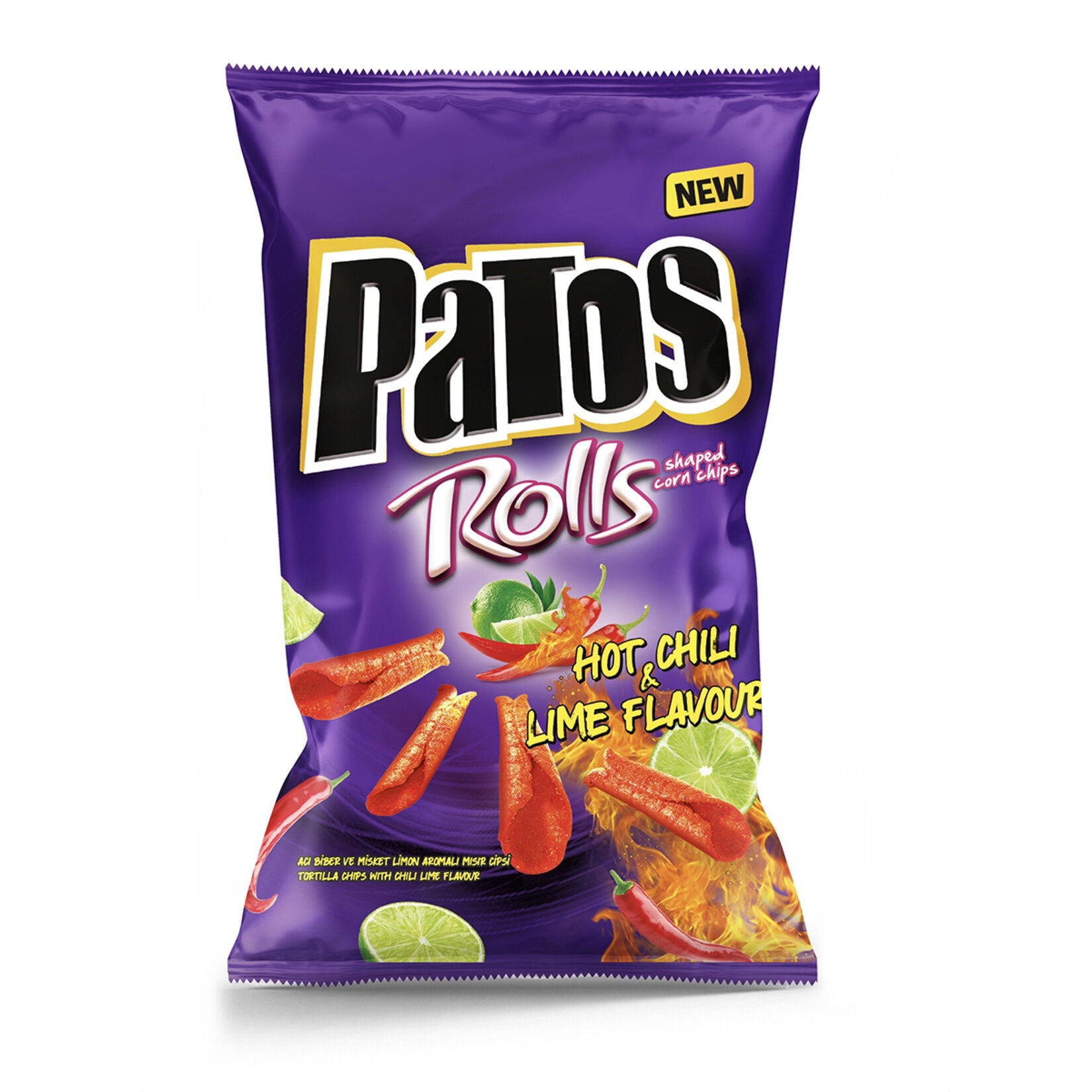 Patos Rolls Chili Lime Super Size brings bold flavor and crunch straight from Türkiye to your snack time.