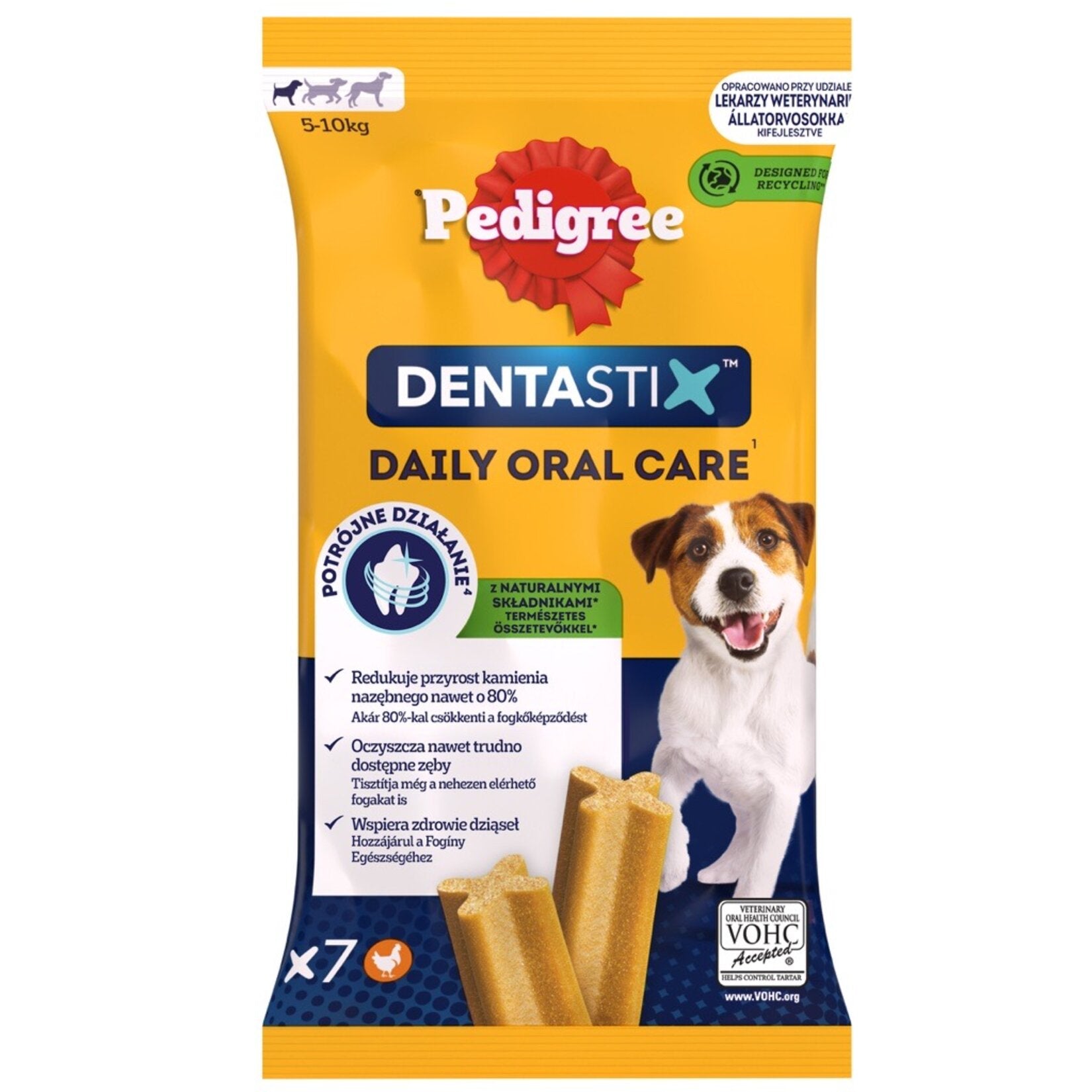 Pedigree Dentastix Dog Treat Sticks are specially designed dental chew treats that help support your dog’s daily oral care routine.