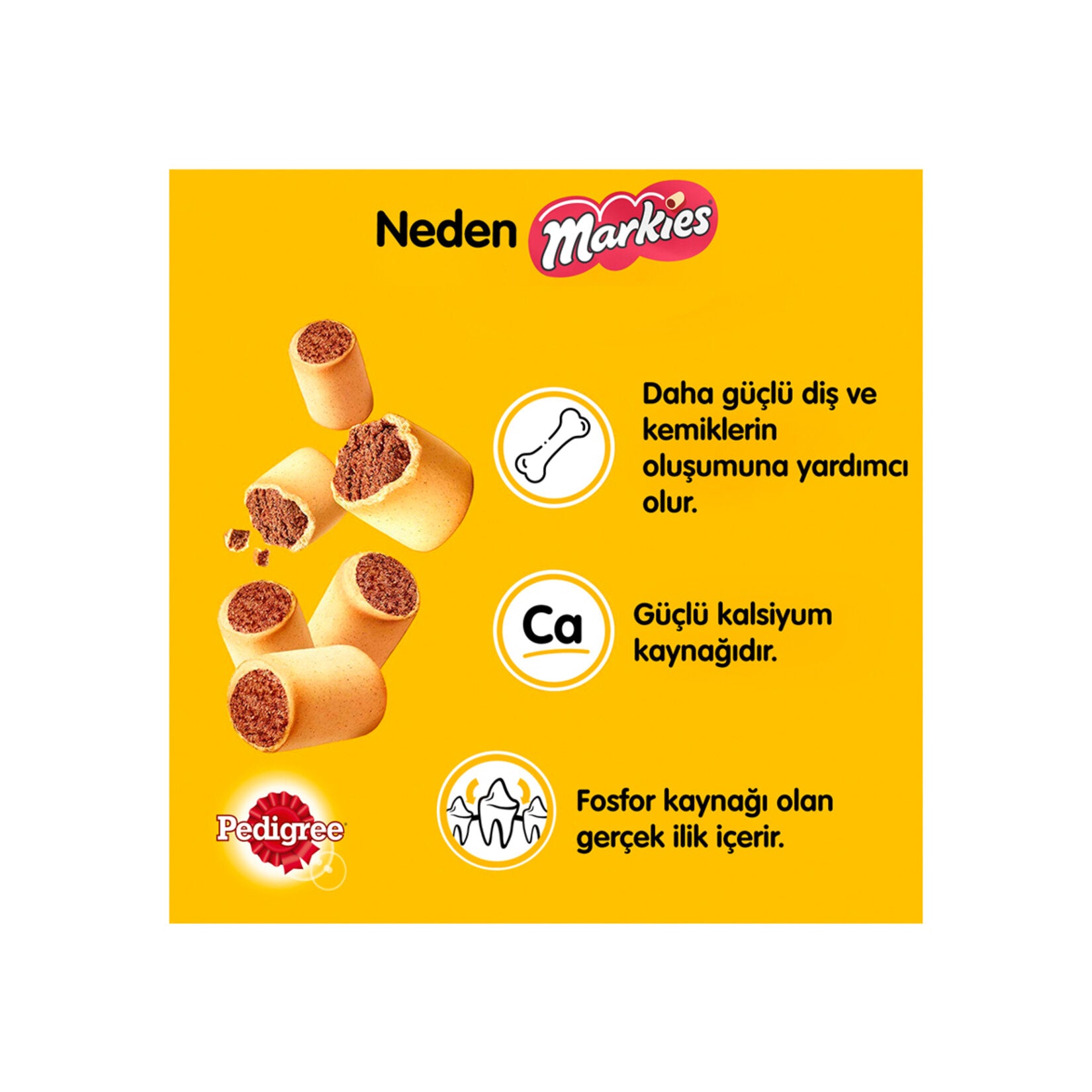 Pedigree Markies Dog Treat 150 g is a flavorful snack designed to reward and delight your dog.