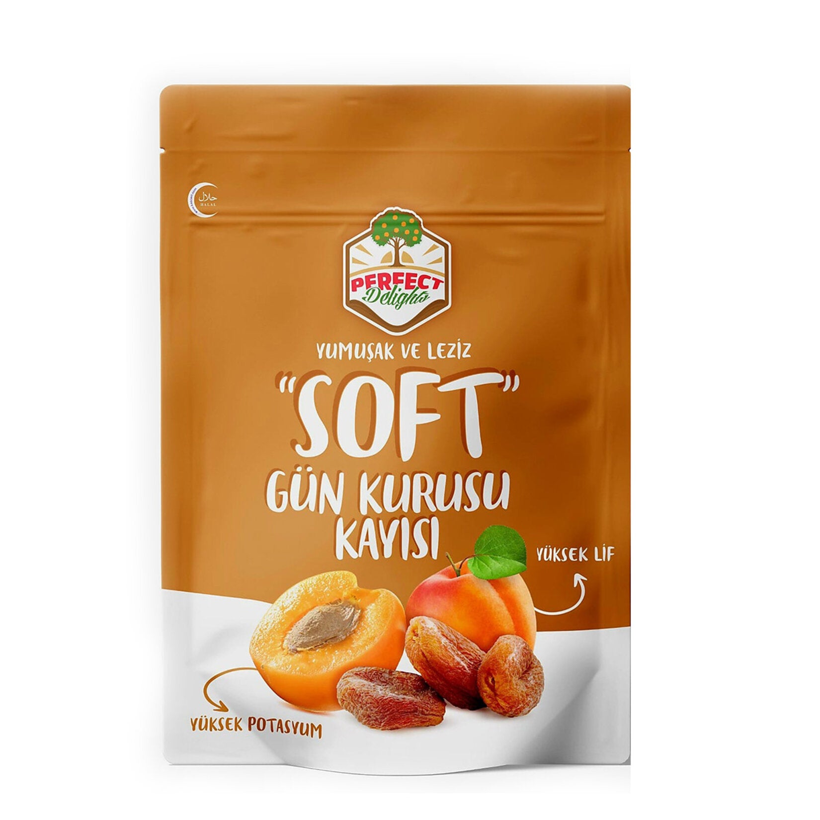 Enjoy the naturally sweet and chewy taste of Perfect Delights Soft Sun-Dried Apricots, made from premium seedless apricots and water.