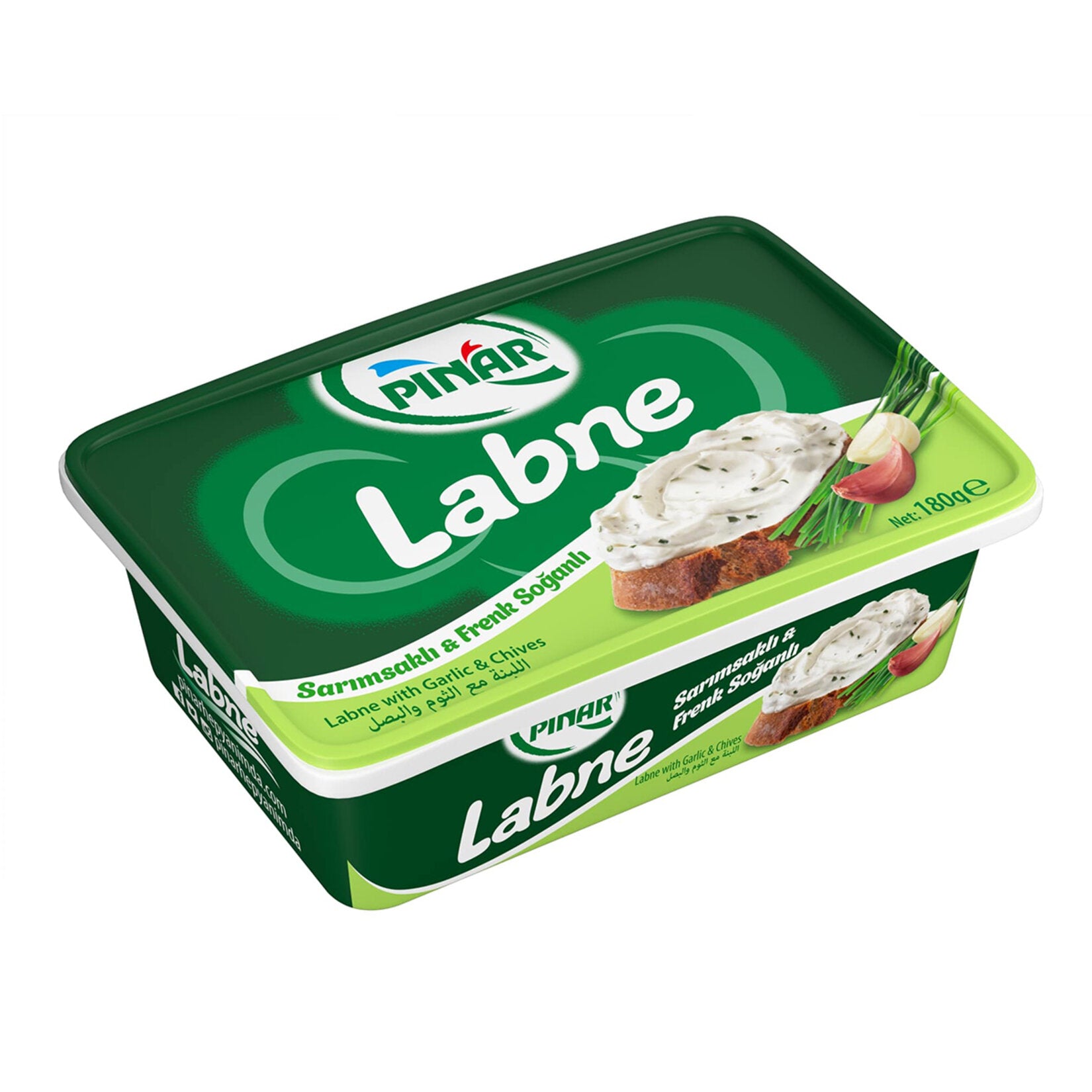 Pinar Labneh Garlic and Chives Cream Cheese Spread brings a savory twist to classic Turkish labneh.