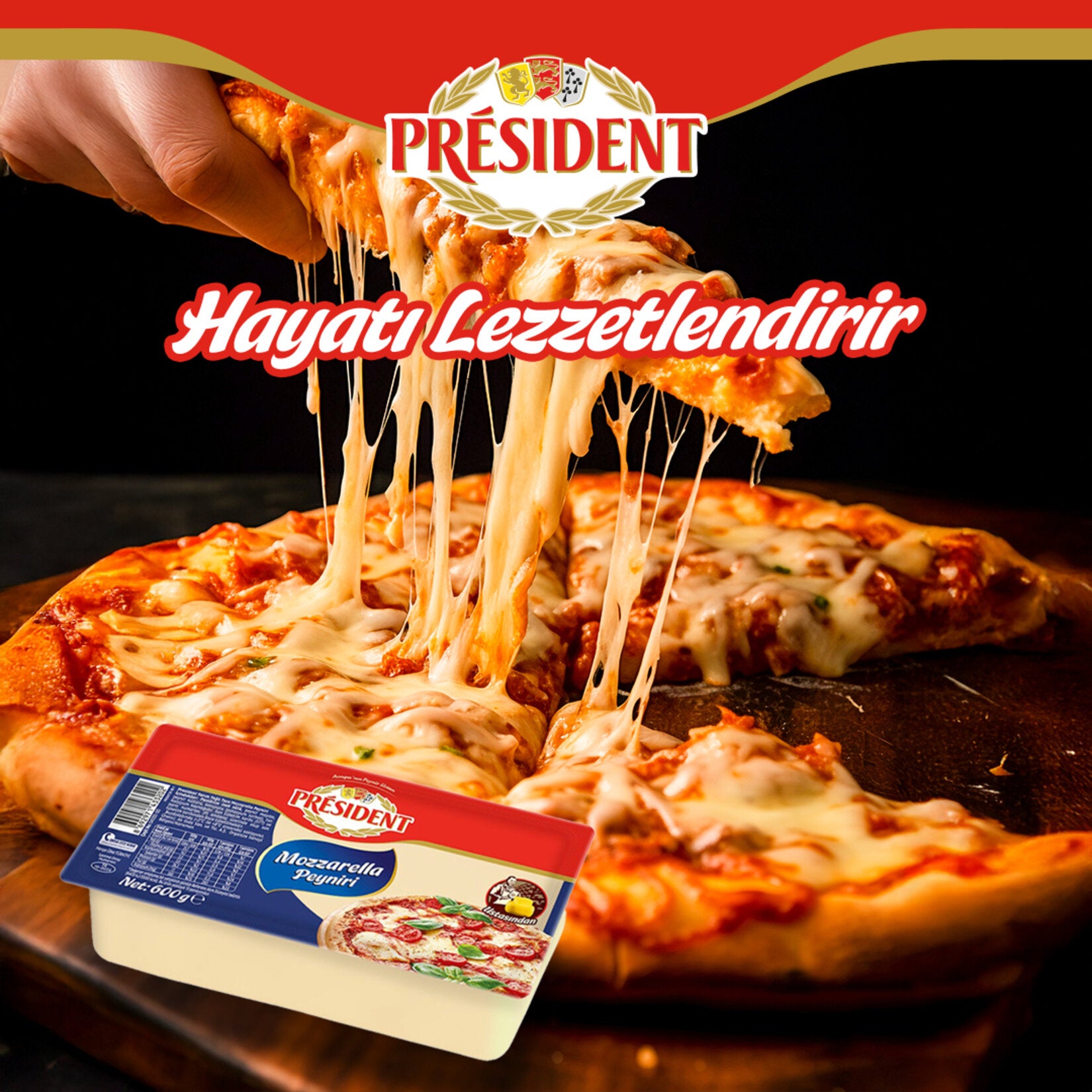 President Mozzarella Cheese brings smooth texture and mild, milky flavor to your kitchen.