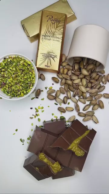 Rayess Chocolate Milk Pistachio Kadayif Ingot Dubai Chocolate 3 oz (86 gr)