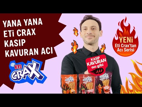 Eti Crax Exploding Flavor Cheese & Onion Stick Crackers 50 g