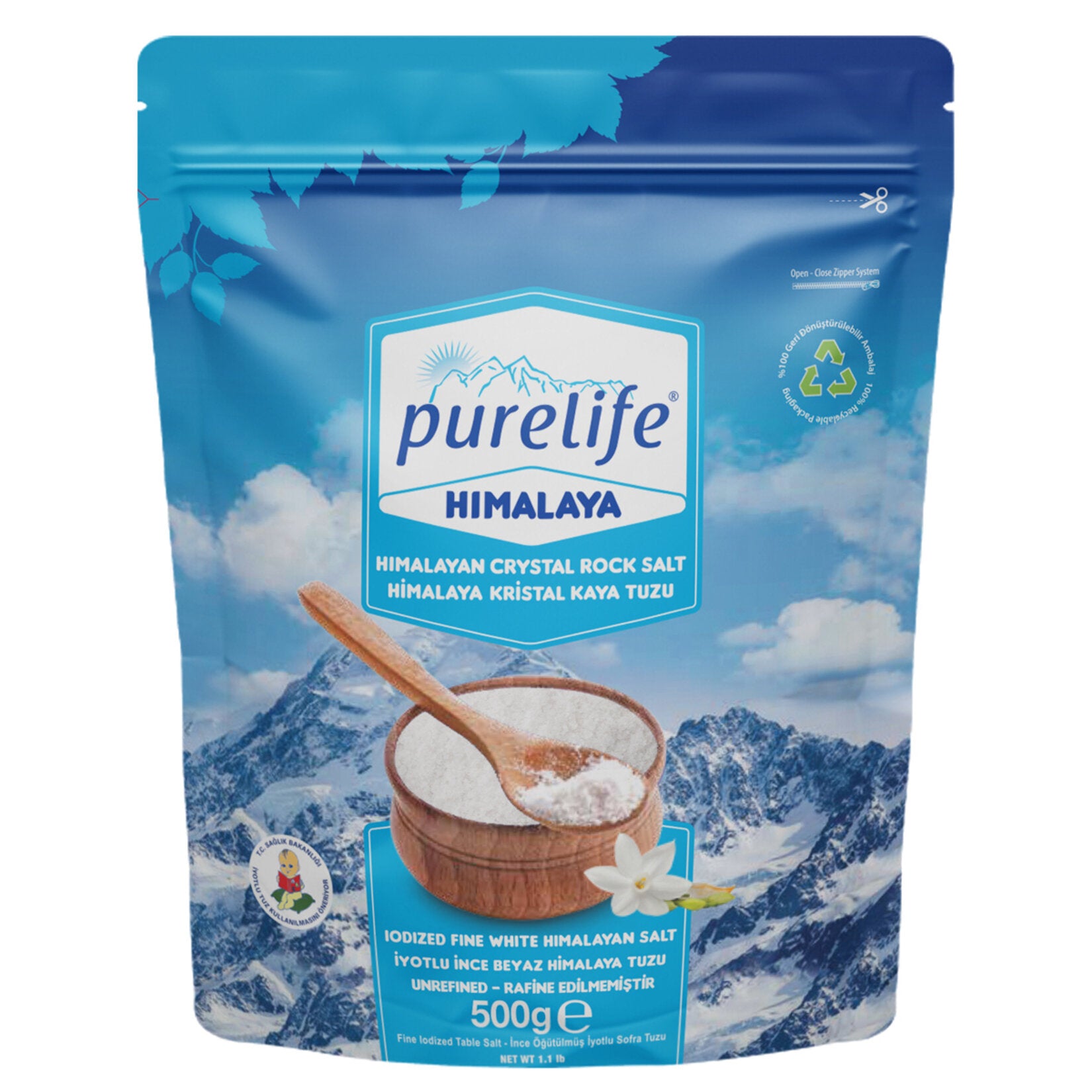 Purelife White Iodized Fine Himalayan Salt is a high-quality, mineral-rich salt sourced from the Himalayan region and finely ground for everyday cooking and table use.