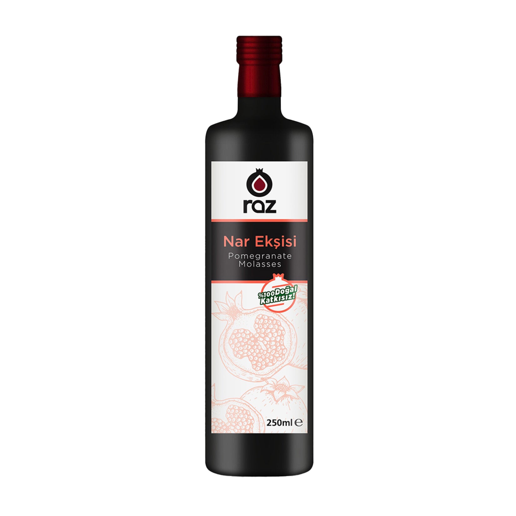 Raz 100% Nar Eksisi is a rich and tangy pomegranate molasses made from concentrated pomegranate juice.