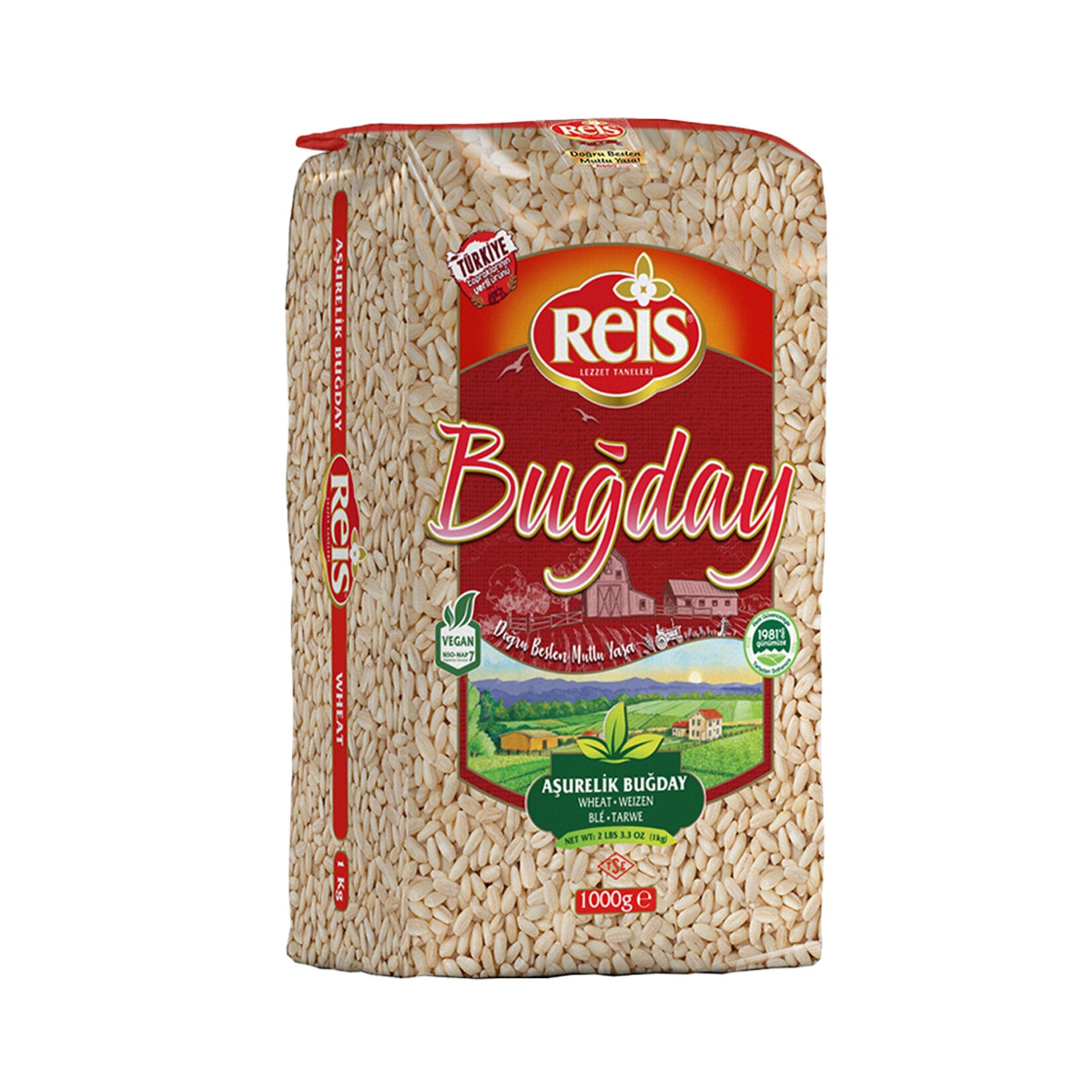Reis Ashurelik Wheat is a premium-quality whole wheat specially prepared for traditional Turkish desserts like aşure (Noah’s pudding), soups, and pilafs.