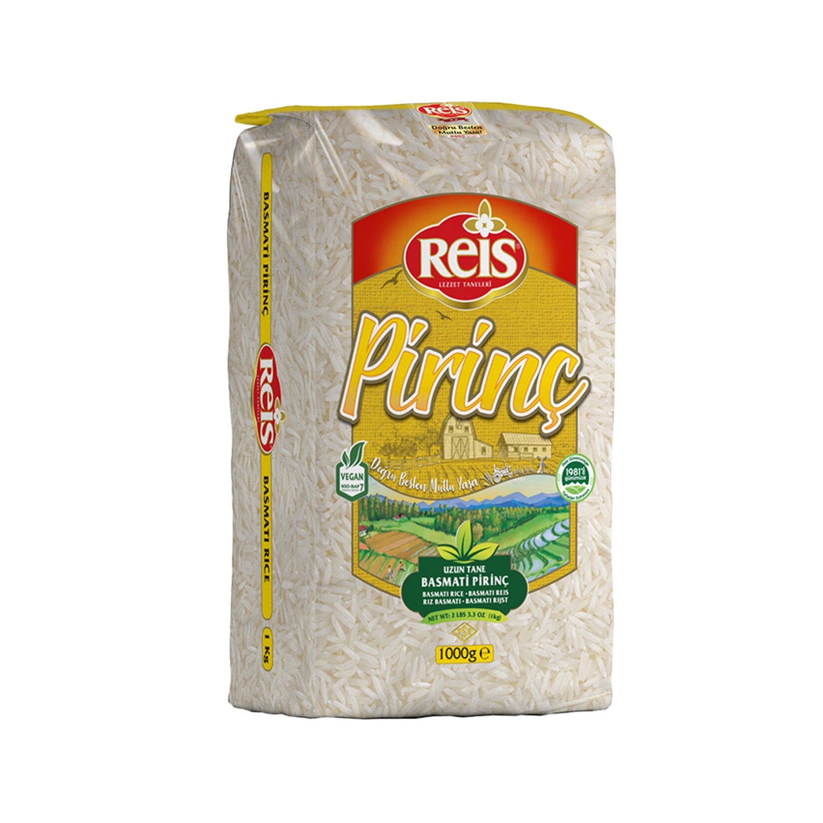 Reis Basmati Rice brings the long, slender grains and delicate aroma of premium basmati rice straight from the fertile lands of South Asia.