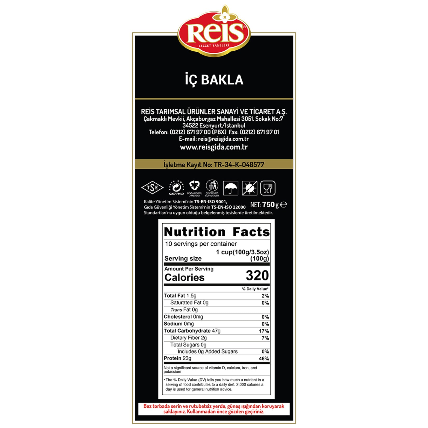 Reis Ic Bakla (Ege) brings the rich agricultural heritage of the Aegean region of Türkiye to your kitchen.