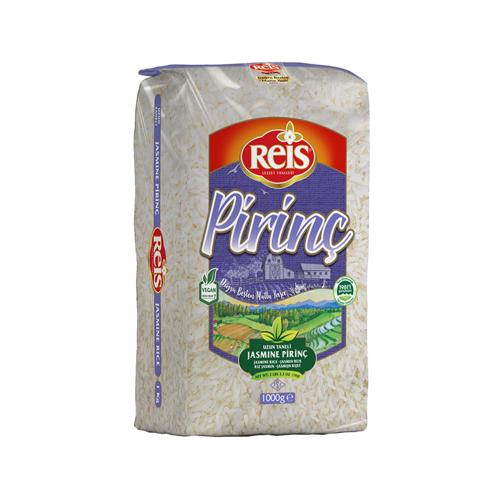 Reis Jasmine Rice brings the delicate aroma and soft texture of premium jasmine rice straight from Türkiye to your kitchen.