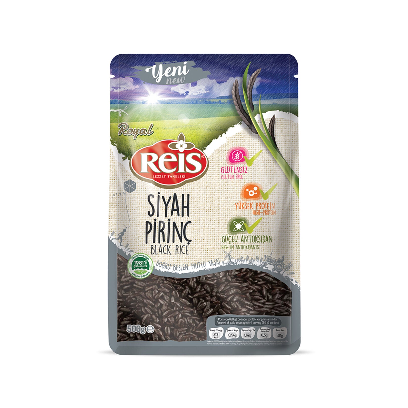 Reis Royal Black Rice is a premium-quality grain known for its rich, nutty flavor and deep black color.