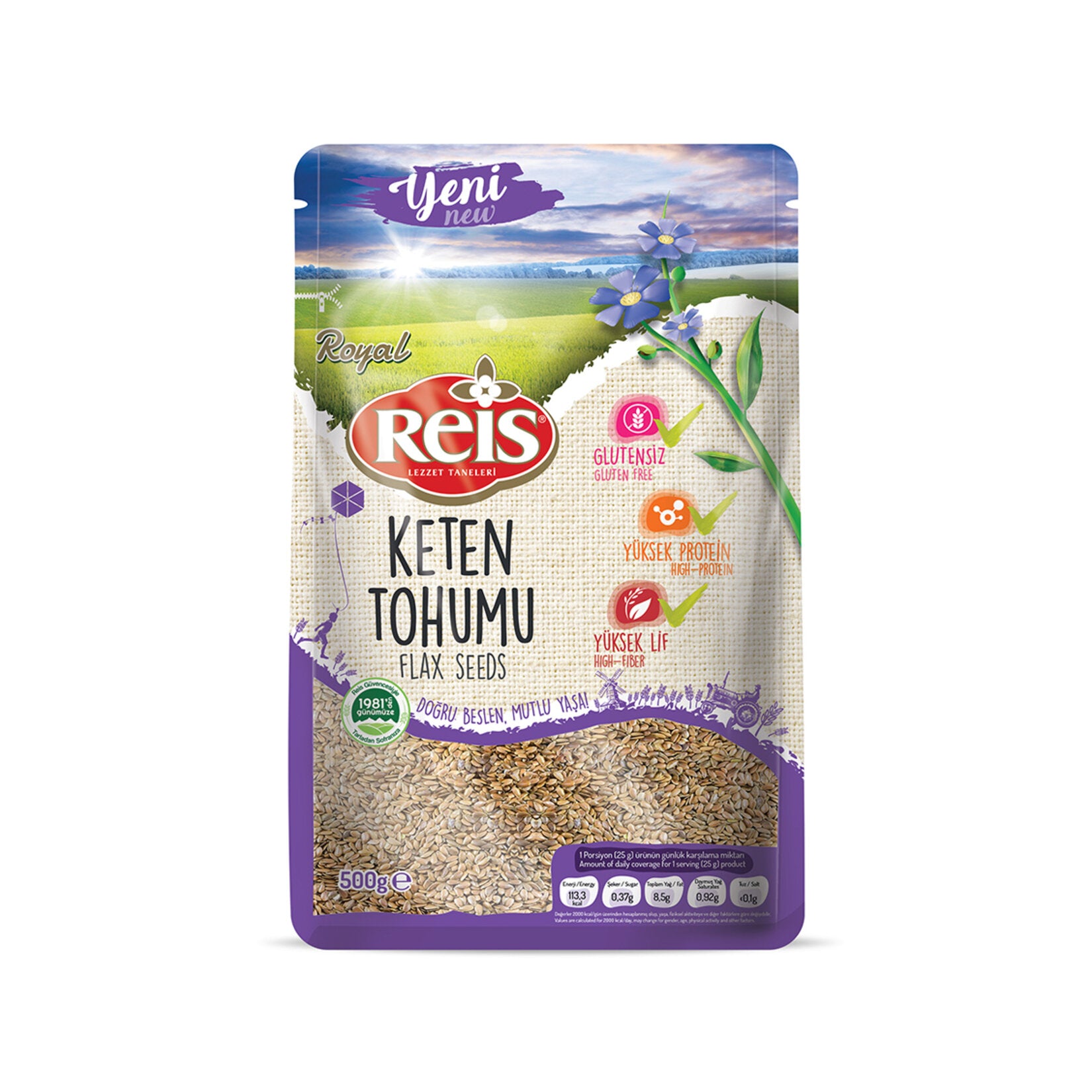 Boost your daily nutrition with Reis Royal Flaxseed, a powerhouse seed packed with fiber, protein, and essential nutrients.