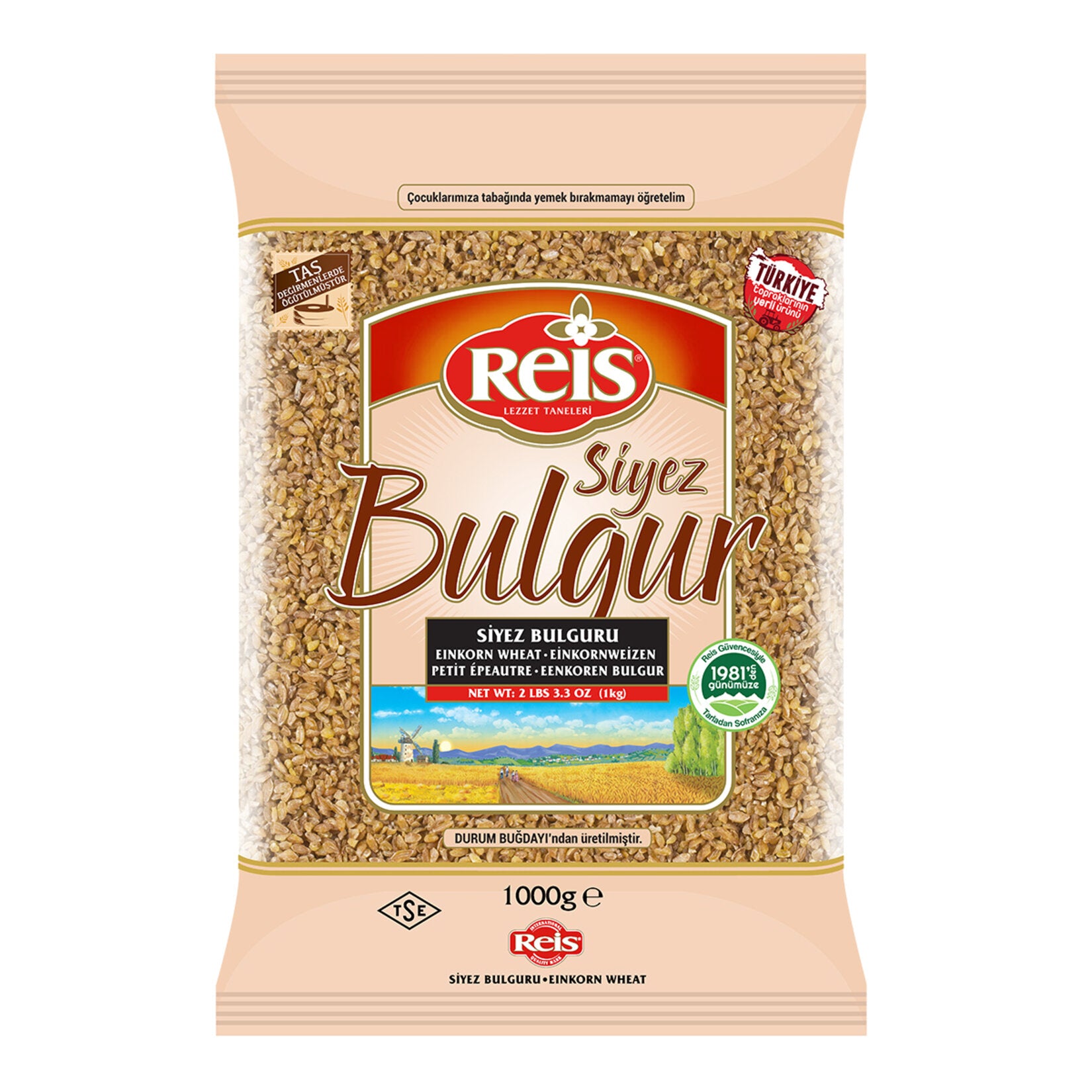 Reis Siyez Bulgur is a traditional Turkish whole grain made from ancient einkorn wheat, known for its rich nutritional profile and nutty flavor.