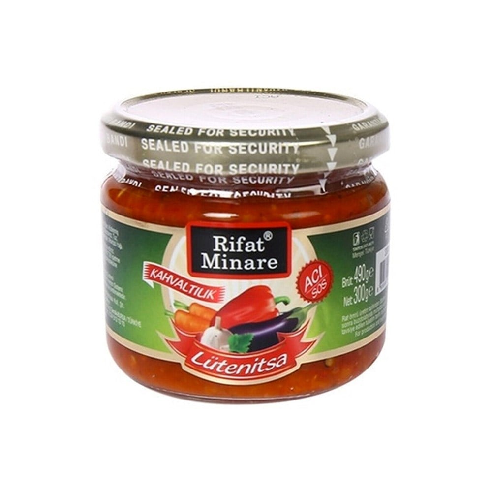 Rifat Minare Lutenitsa Hot Breakfast Sauce brings the bold, traditional flavors of the Balkans to your table.