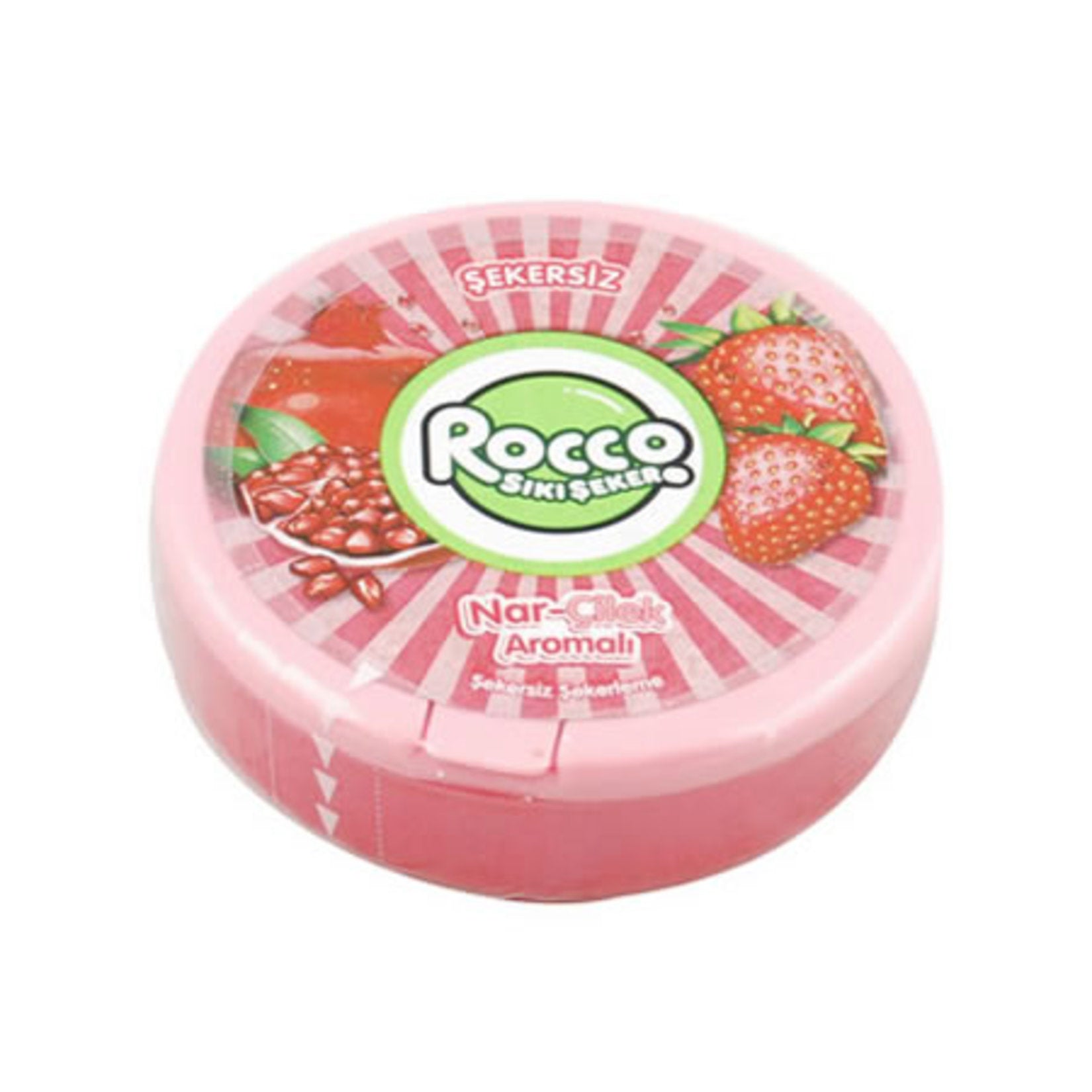 Enjoy a bold burst of fruity flavor with Rocco Siki Candy Pomegranate & Strawberry.