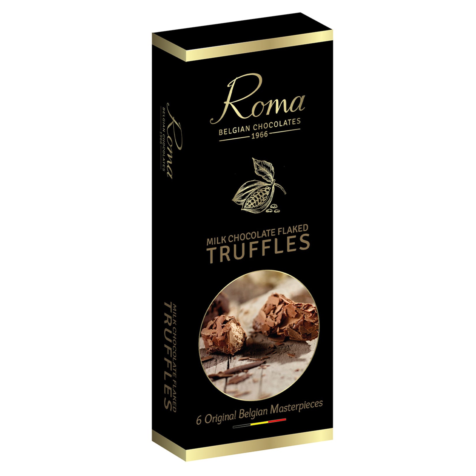 Enjoy the smooth taste of Roma Belgian Chocolates Truffles Milk, a delightful selection of creamy milk chocolate truffles crafted for chocolate lovers.