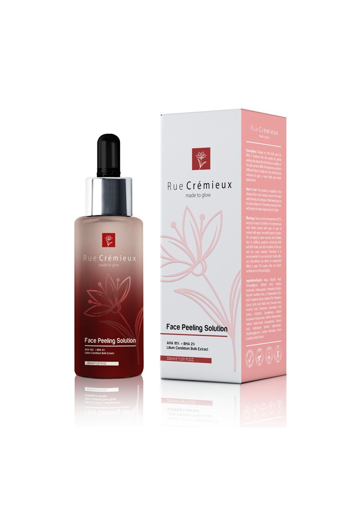 Rue Cremieux AHA 10% + BHA 2% Red Peeling Serum is a powerful yet controlled exfoliating treatment designed to help improve the appearance of uneven skin tone, dullness, and clogged pores.