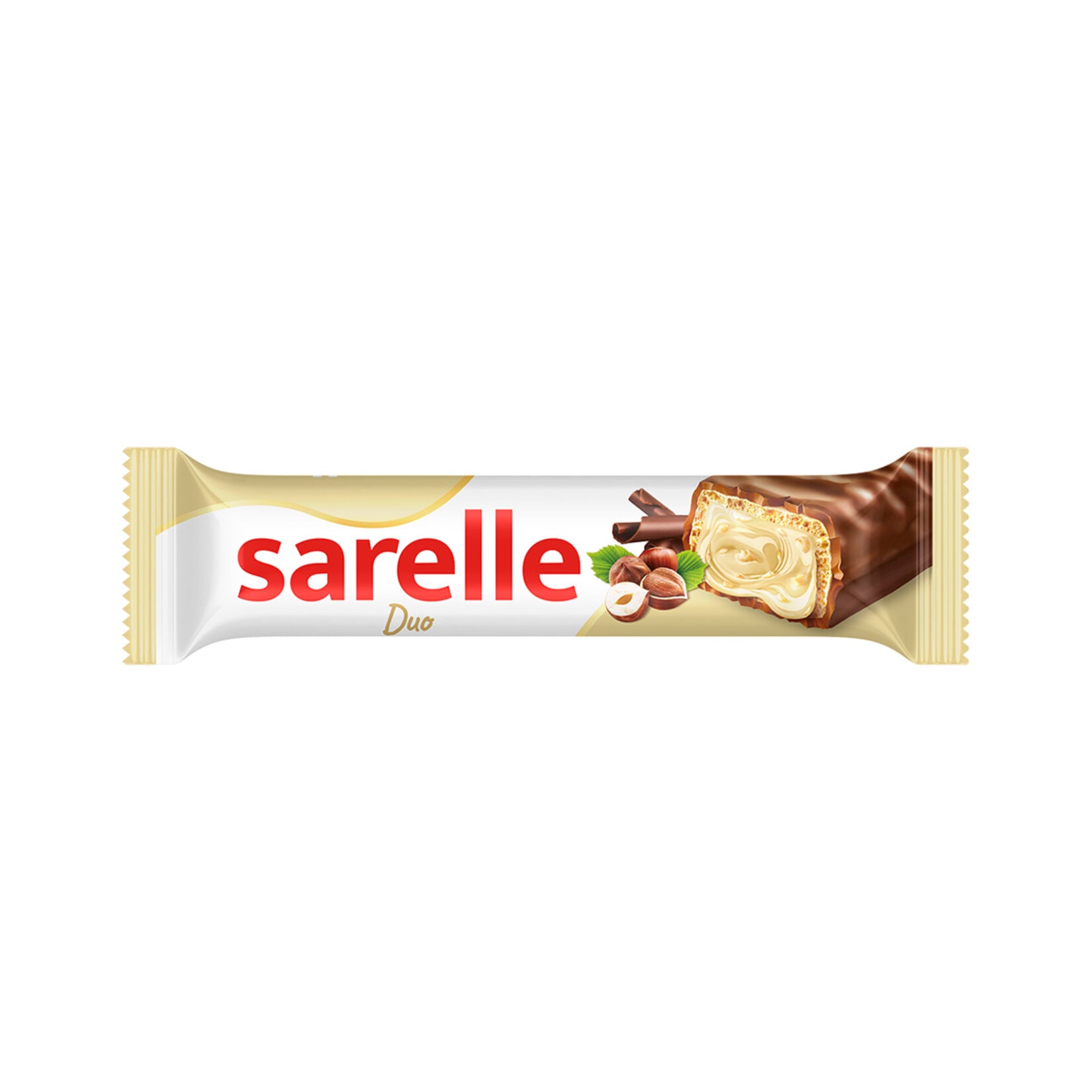 Sarelle Duo Milk Chocolate Hazelnut Wafer brings together the rich taste of hazelnut cream and smooth milk chocolate in a crispy wafer.