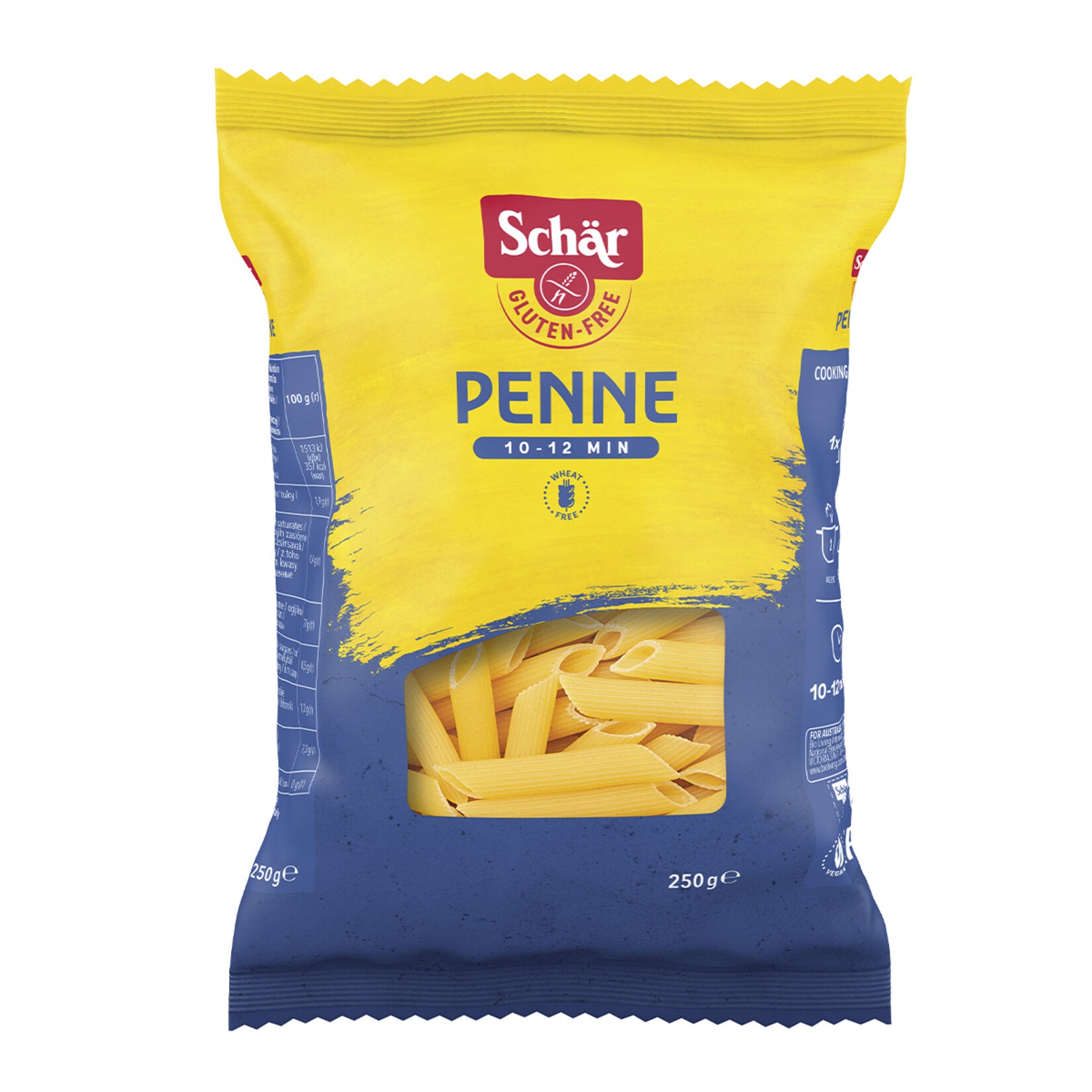 Discover the delicious taste and perfect texture of Schar Gluten Free Penne Pasta, crafted with a blend of corn and rice flour for a satisfying meal without gluten.
