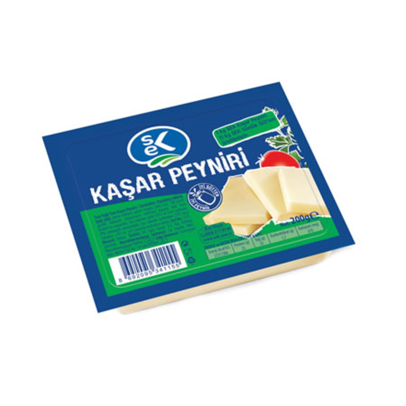 Sek Kasar Peyniri is a classic Turkish fresh kasar cheese made from high-quality pasteurized cow’s milk.