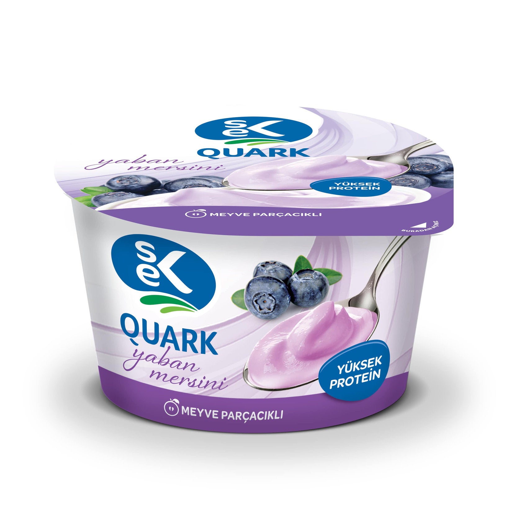 Sek Quark Blueberry is a smooth and creamy quark cheese with real blueberry flavor, offering a fresh and lightly tangy taste that fits perfectly into your daily routine.