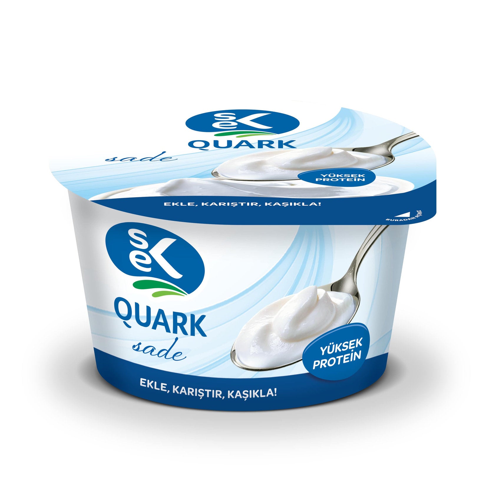 Sek Quark Plain Fresh Cheese is a smooth, creamy and mildly tangy fresh cheese made from high-quality cow’s milk in Türkiye.
