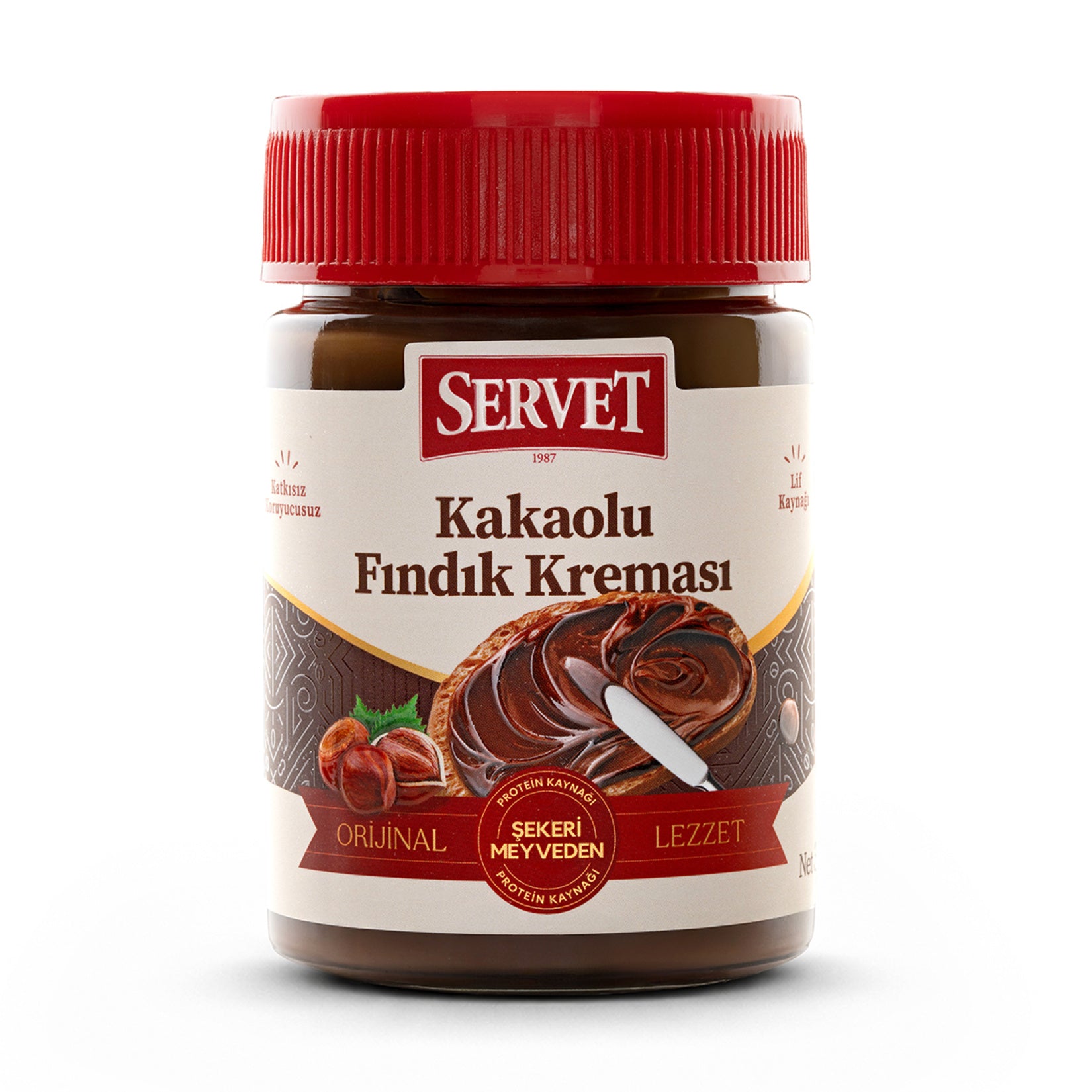 Servet Cocoa Hazelnut Spread brings together rich hazelnuts and smooth cocoa for a naturally sweet, creamy breakfast favorite.