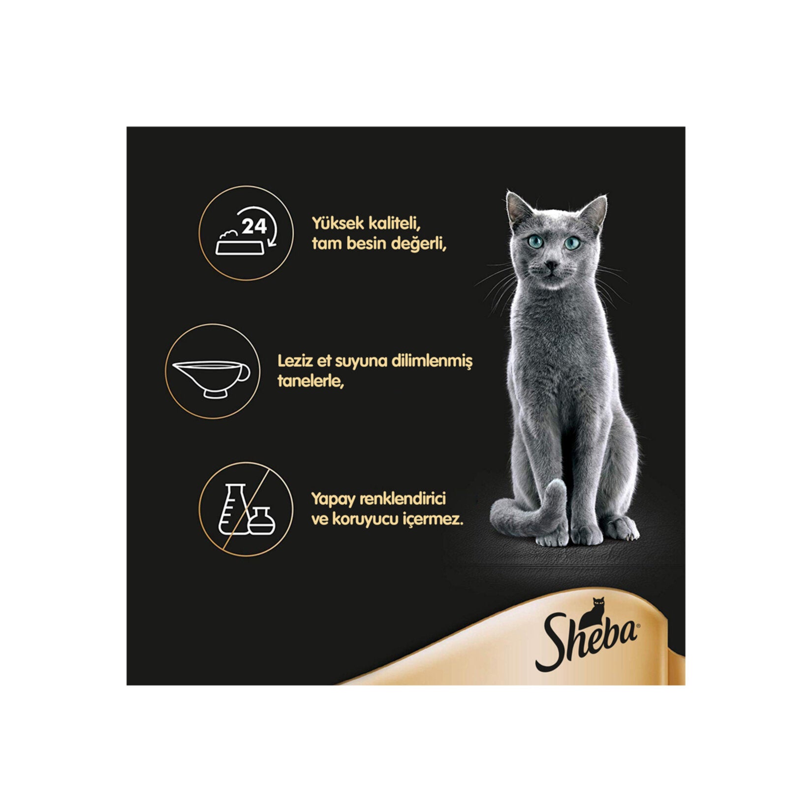 Sheba Salmon Wet Cat Food Pouch 85 g is a convenient single-serve meal made with salmon to provide a flavorful and satisfying option for adult cats.