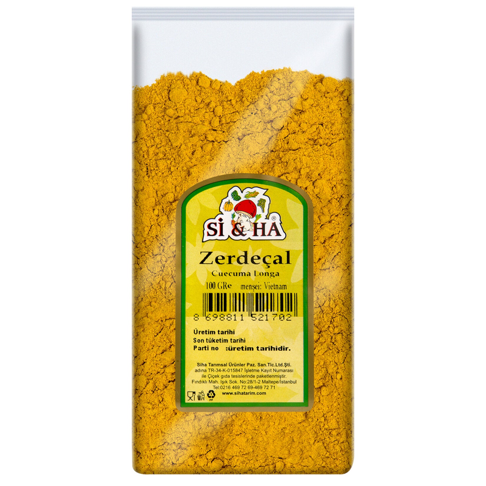 Si&Ha Turmeric Powder brings the warm color and earthy aroma of traditional Turkish kitchens straight to your home.