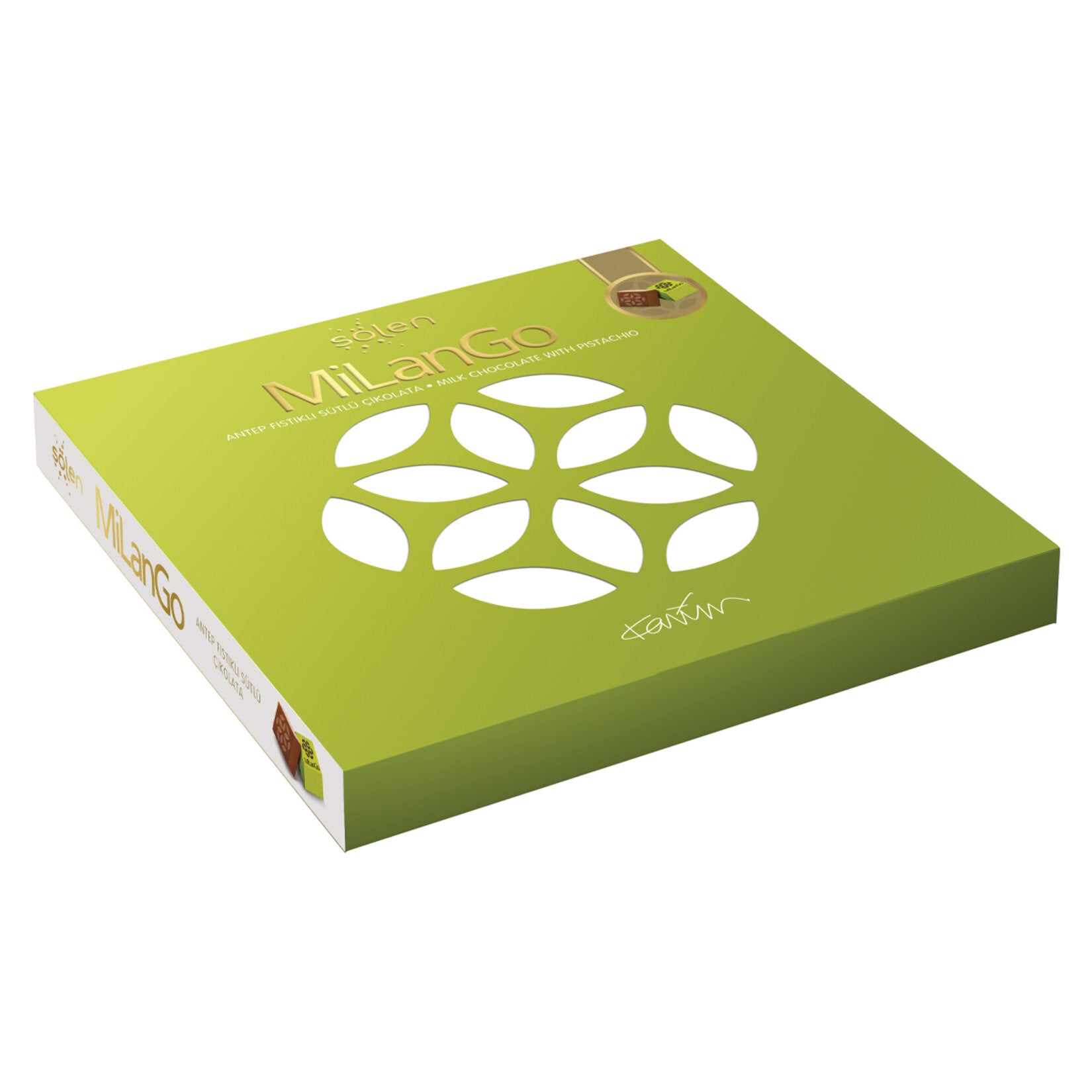 Solen Milango Pistachio Milk Chocolate brings together smooth milk chocolate and rich pistachio cream for a layered, satisfying treat.