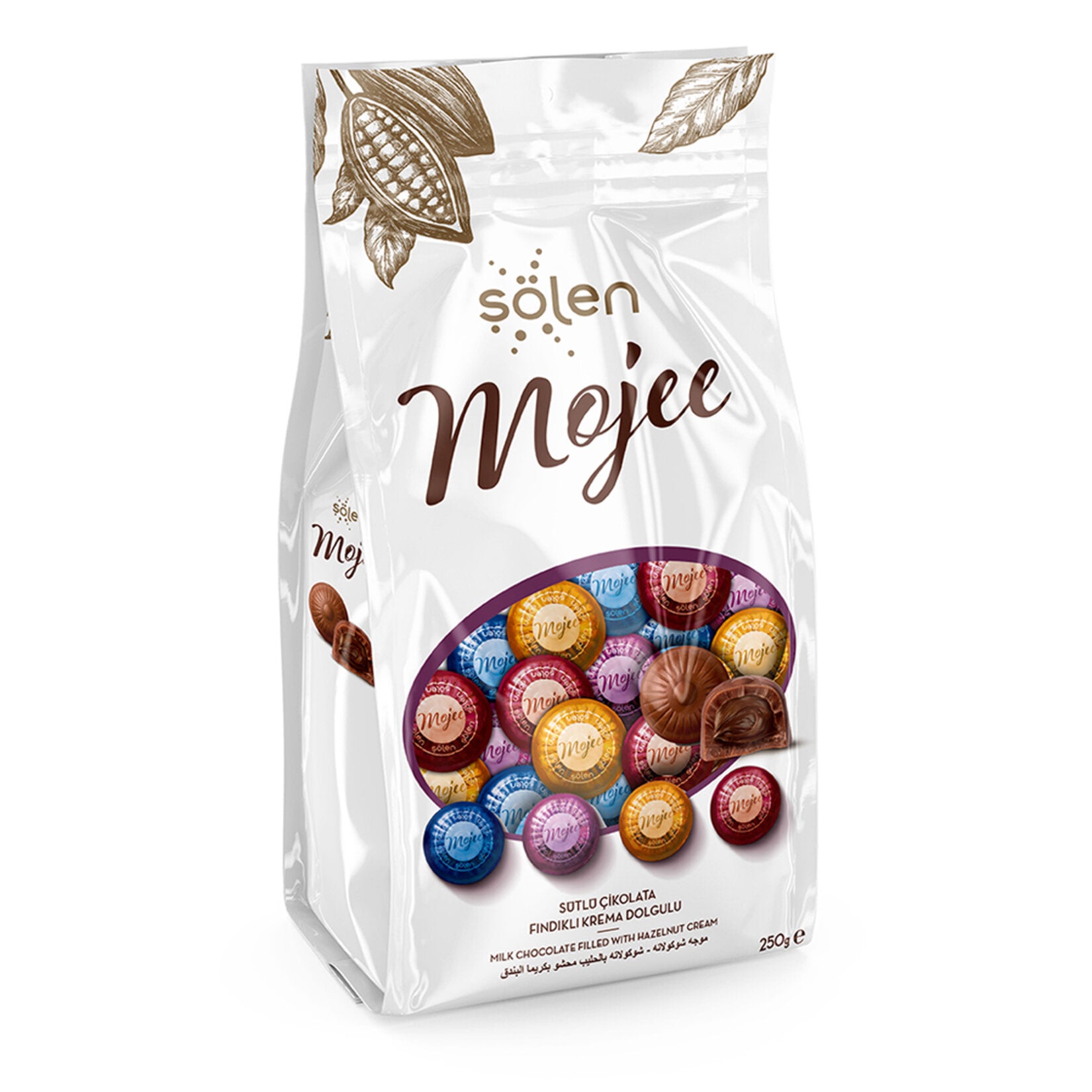 Solen Mojee Chocolate brings together smooth milk chocolate and a rich hazelnut cream filling for a balanced, satisfying treat.