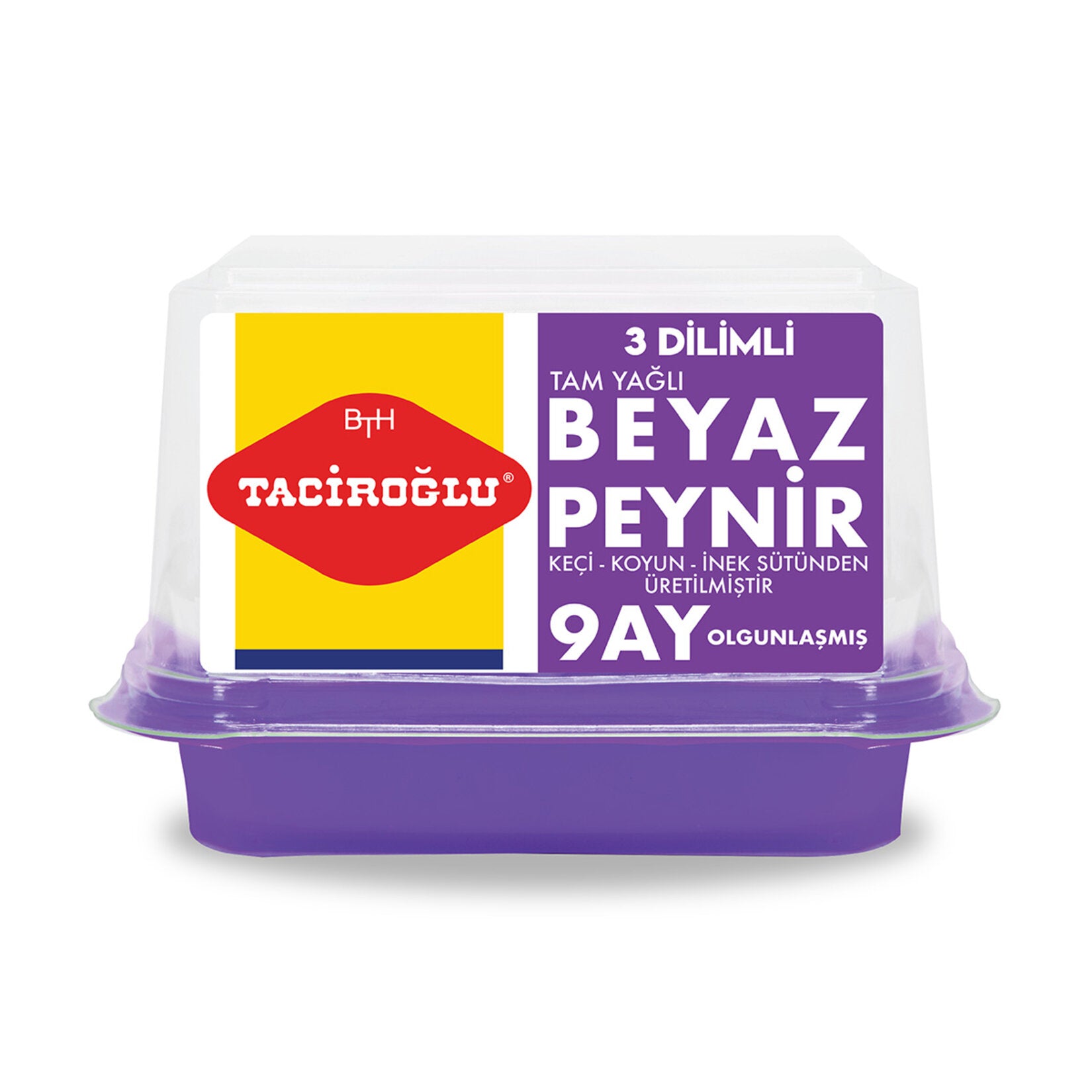 Taciroglu 3 Sliced Goat - Sheep - Cow Cheese brings together the rich character of goat’s milk, the smooth depth of sheep’s milk, and the creamy balance of cow’s milk in one traditional Turkish-style white cheese.